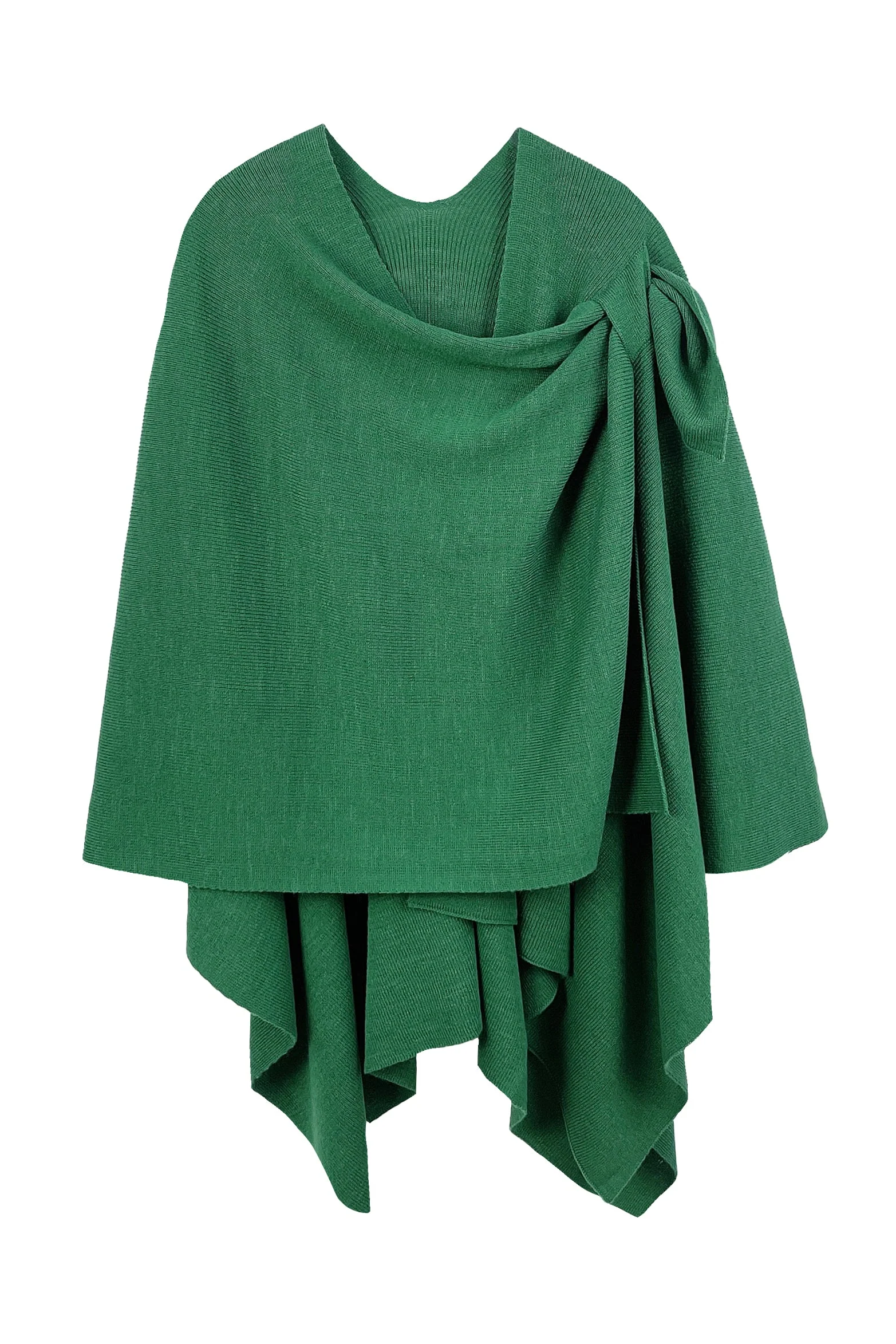 Solid Ruana With Shoulder Strap - Image 44