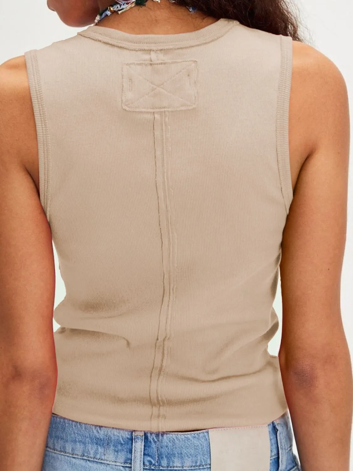 Solid V-Neck Tank - Image 14