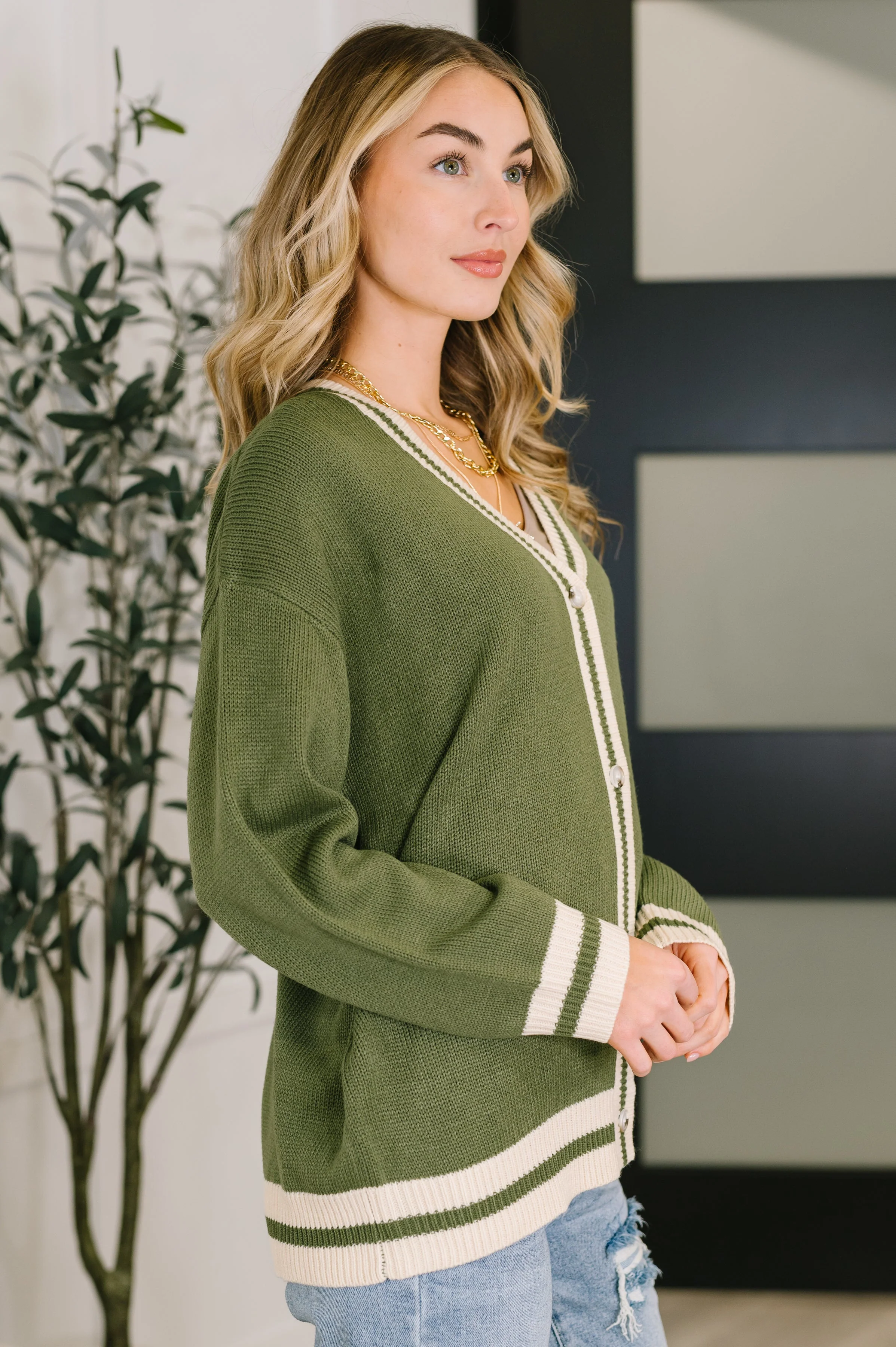 Something Simple Full Front Button Down Cardigan - Image 4