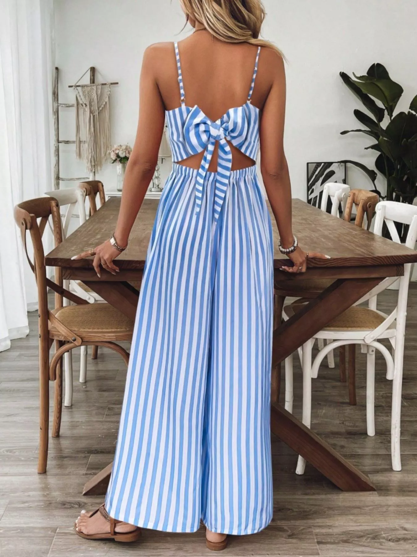 Spaghetti Strap Wide Leg Jumpsuit - Image 10