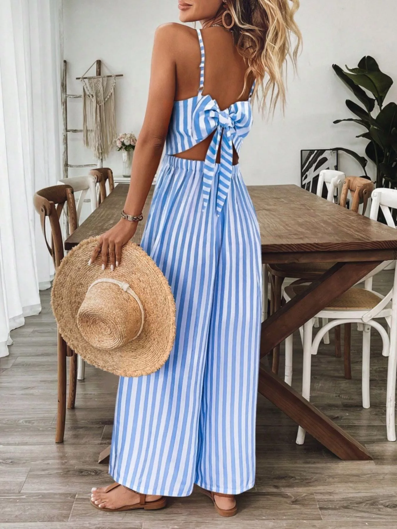 Spaghetti Strap Wide Leg Jumpsuit - Image 12