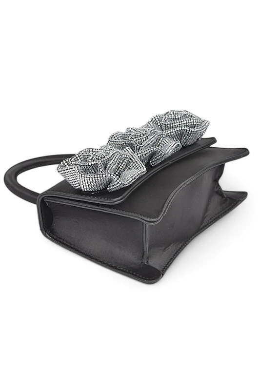 Sparkle Flower Top Handle Clutch Bag - Image 5