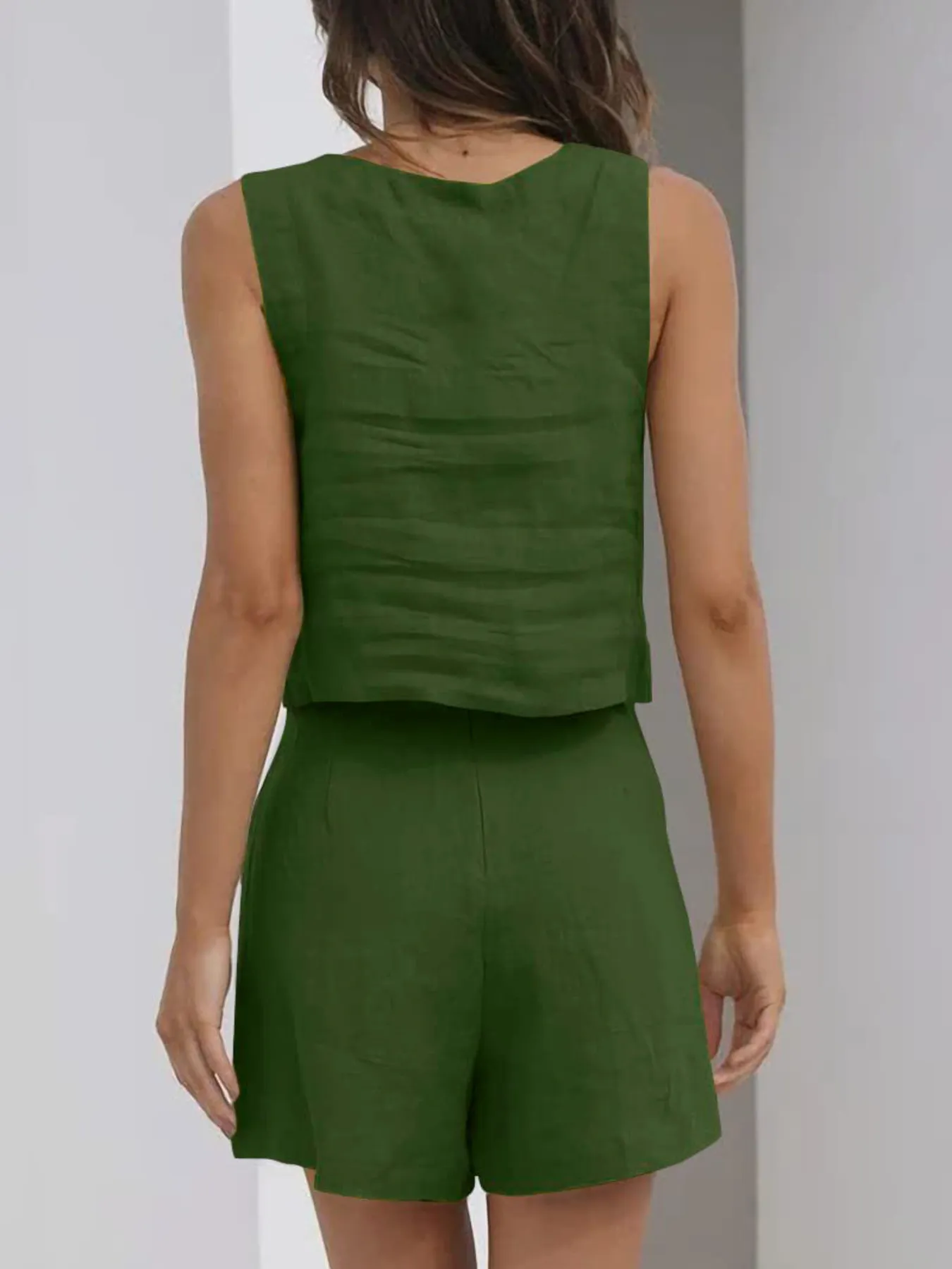 Square Neck Tank and Shorts Set - Image 19