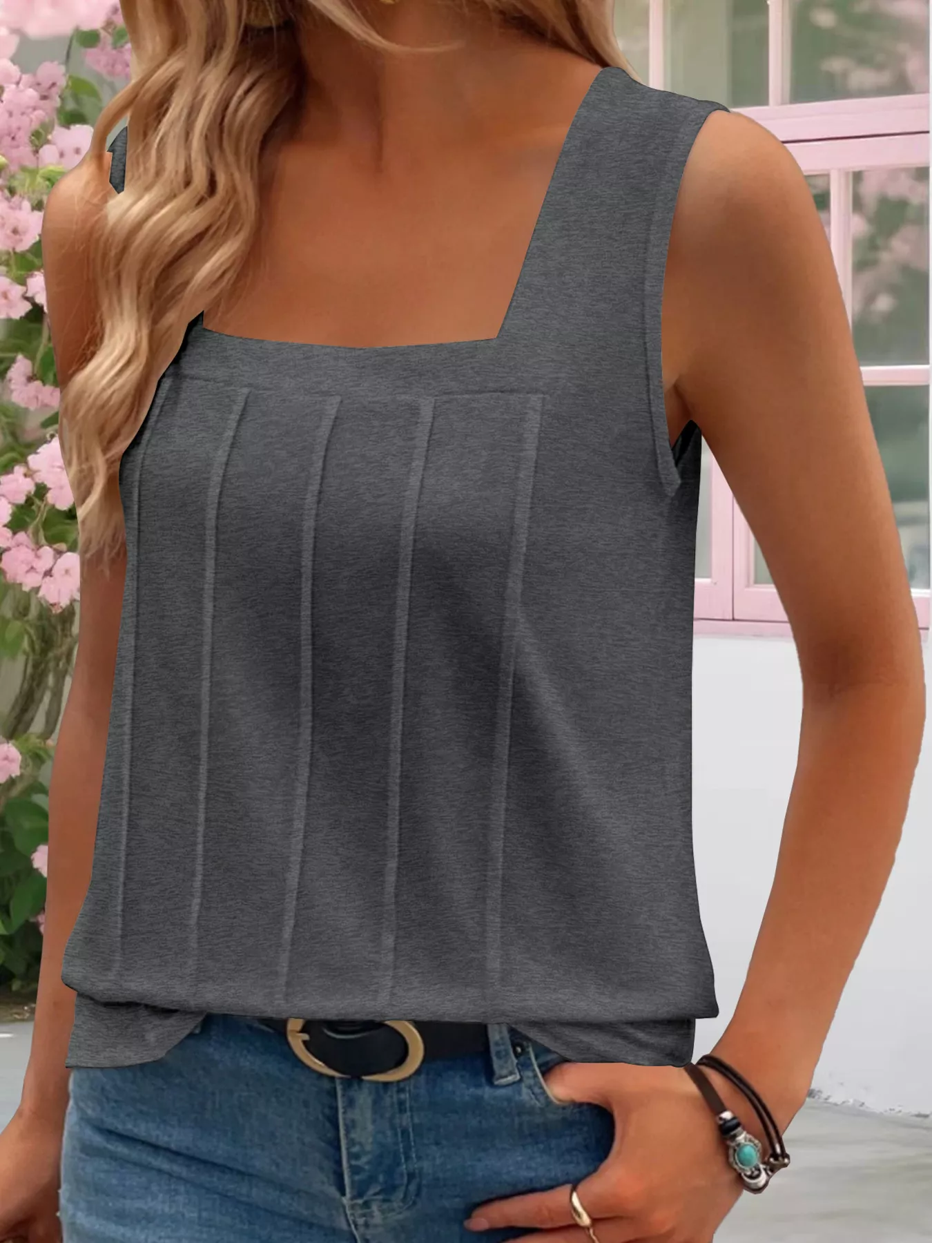 Square Neck Tank Top - Image 7