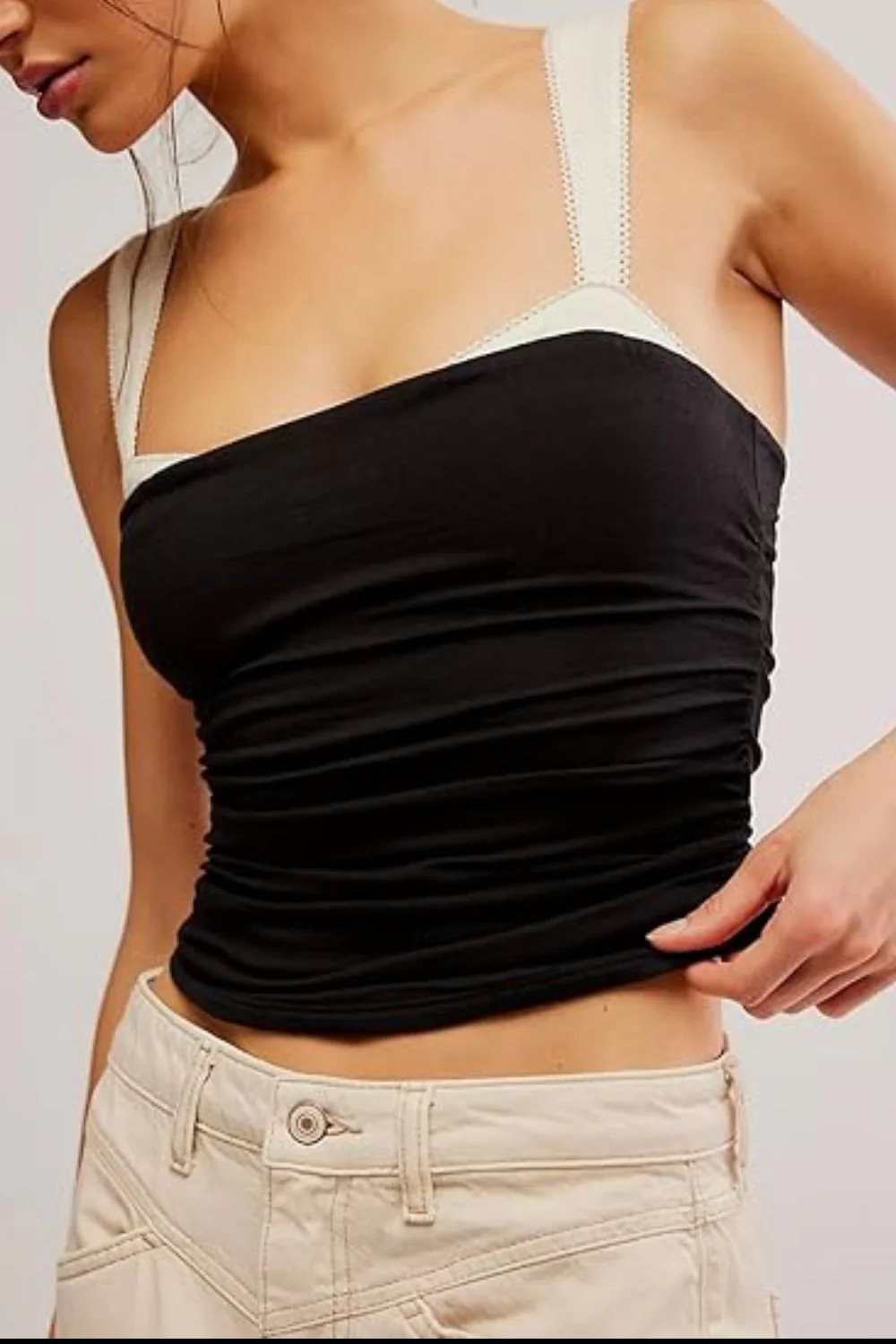 Square Neck Wide Strap Cami - Image 2