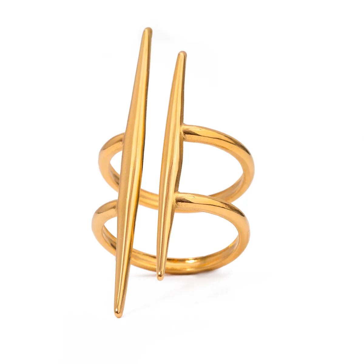 Stainless Steel Asymmetrical Ring - Image 5