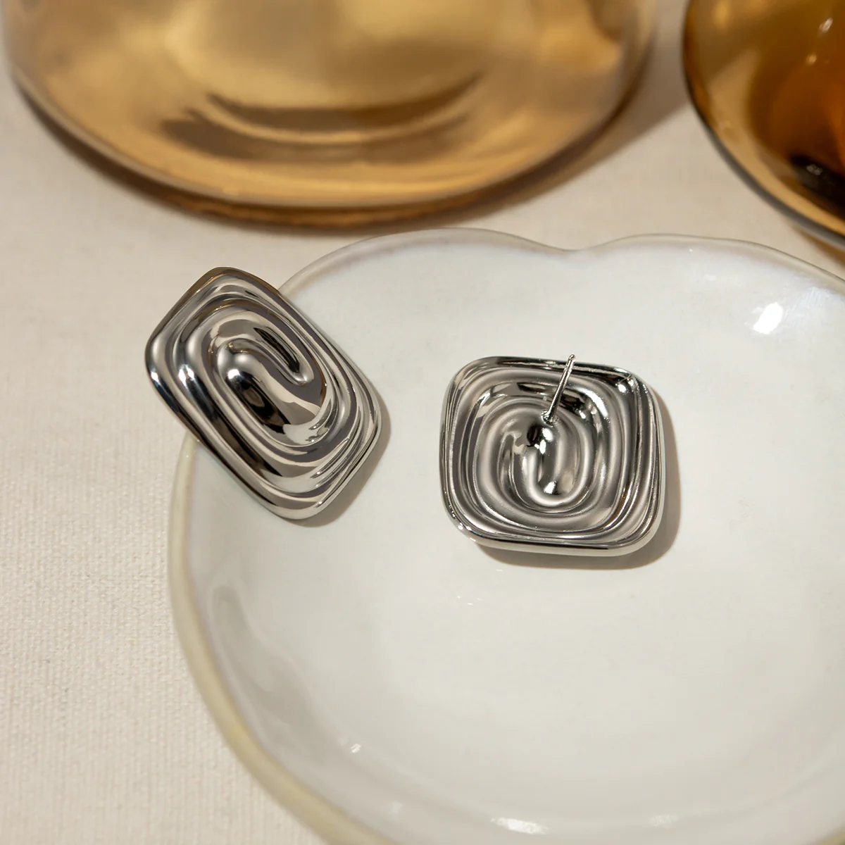 Stainless Steel Stud Earrings - Image 10