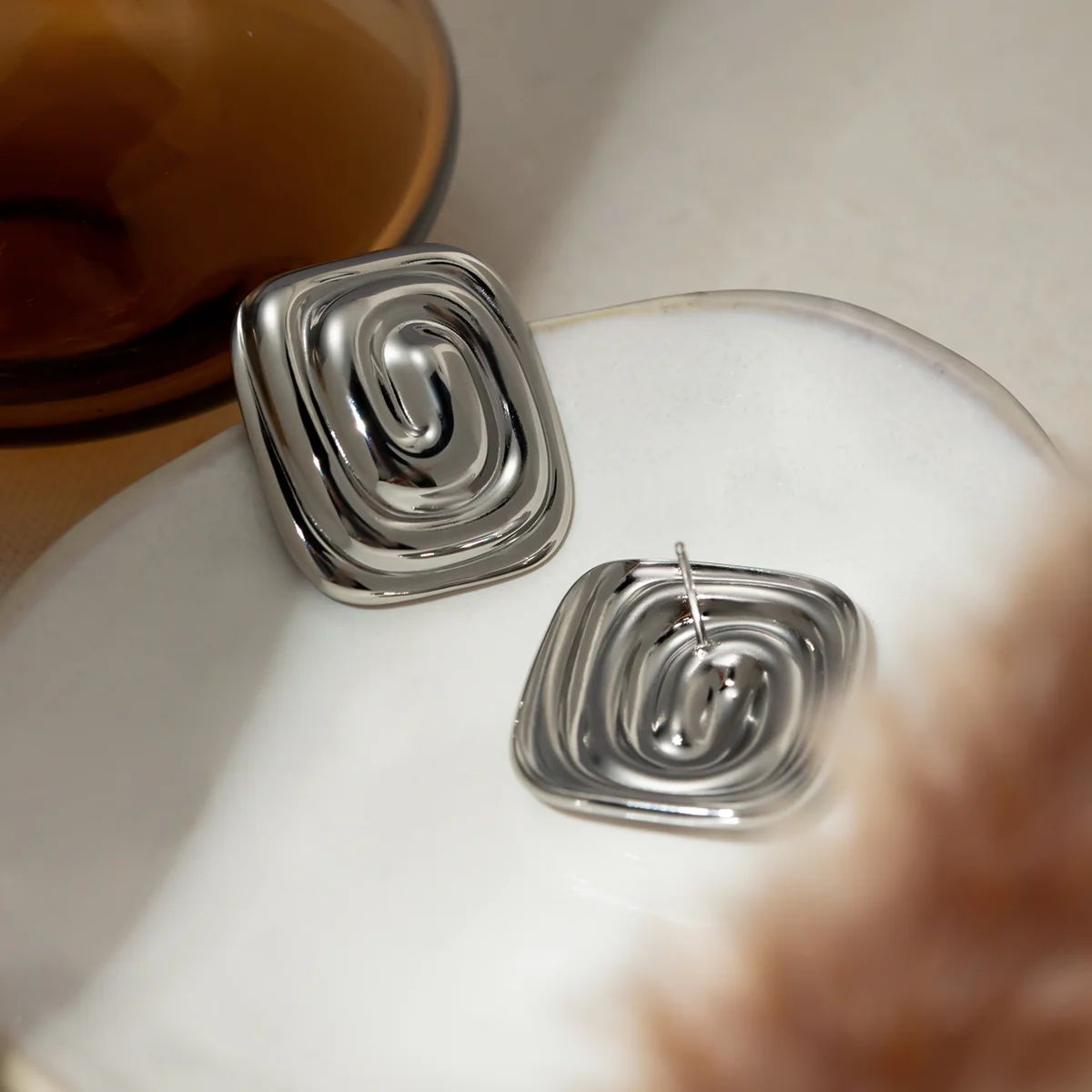 Stainless Steel Stud Earrings - Image 11
