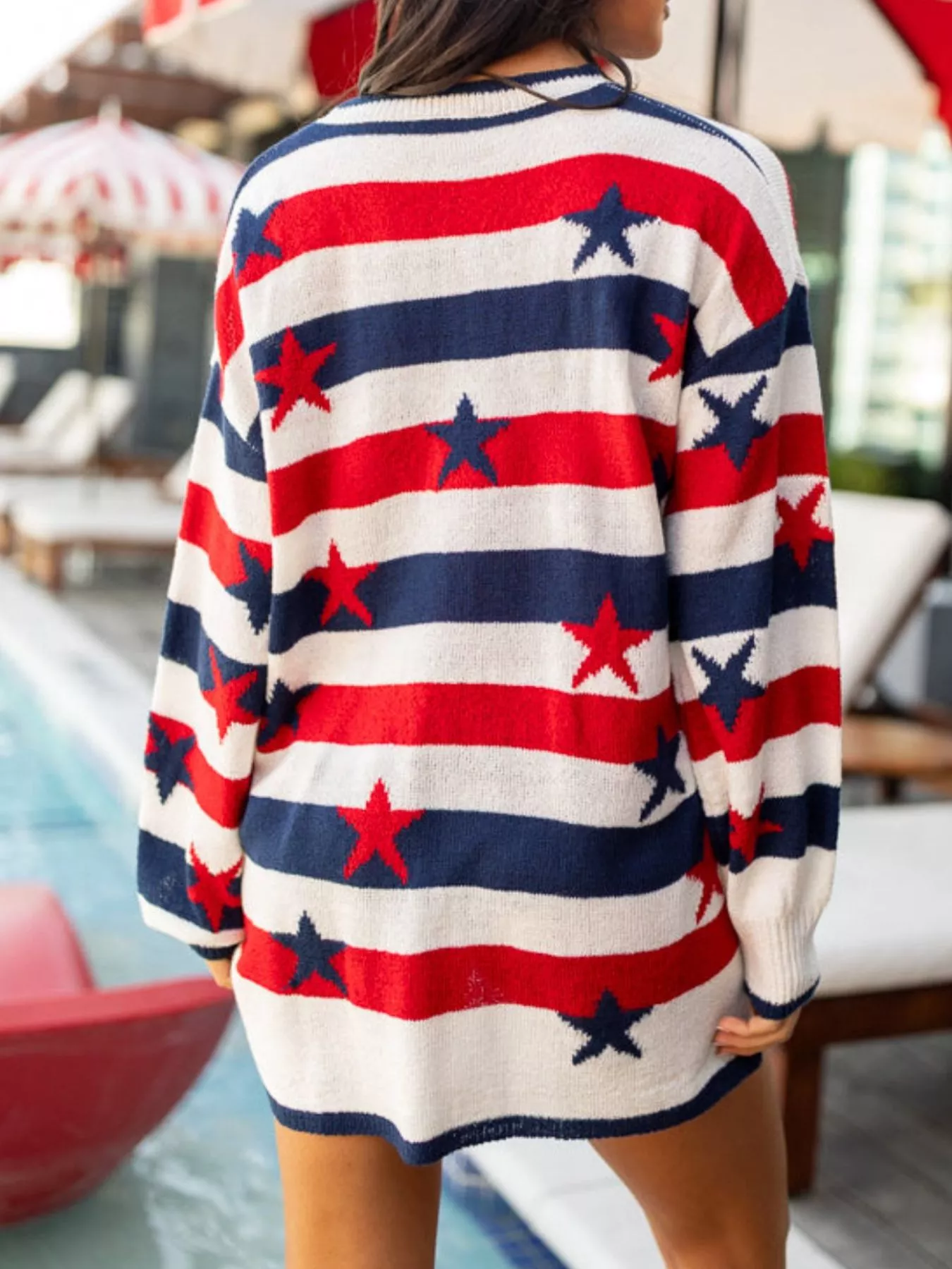Stars and Stripes Long Sleeve Sweater - Image 5