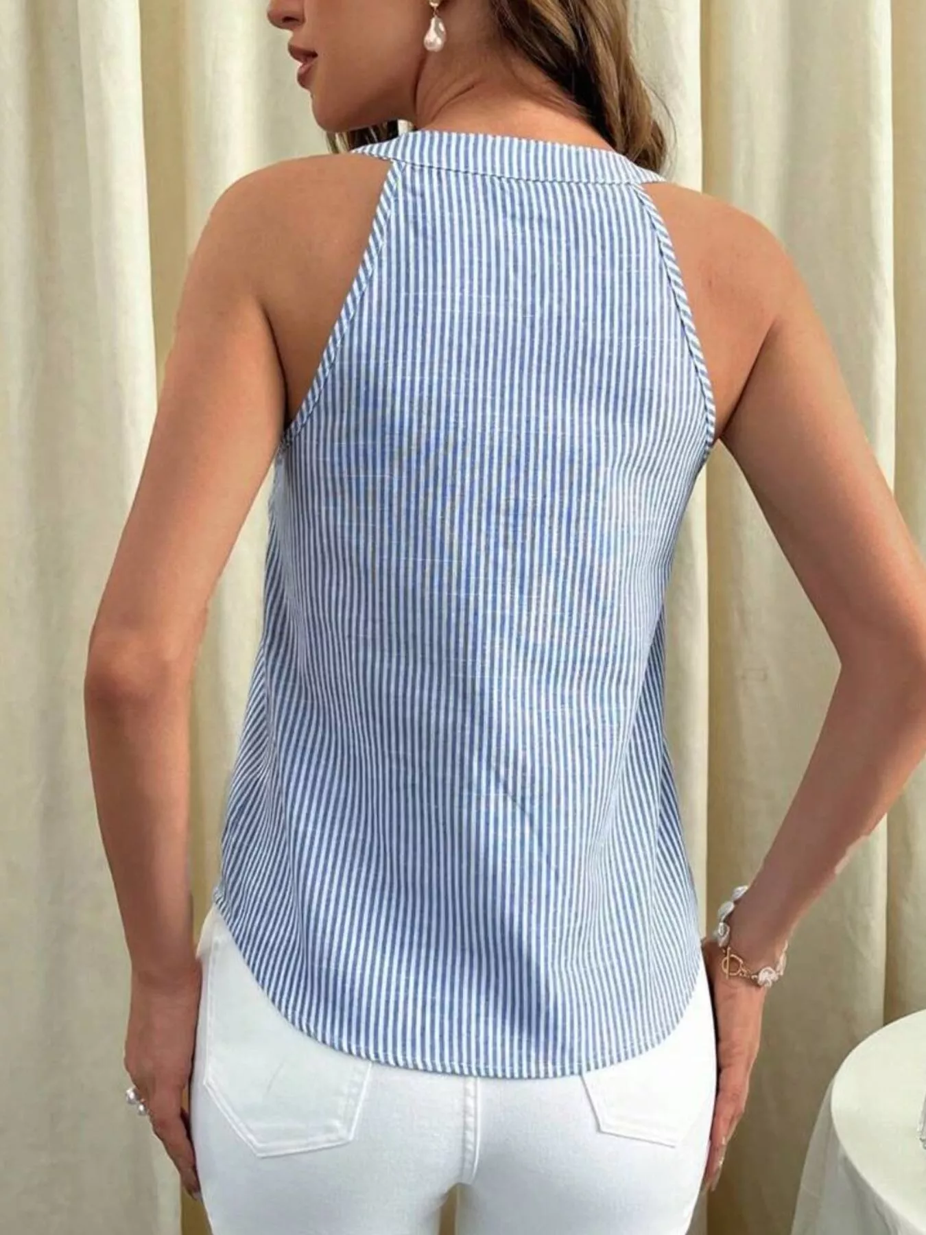 Strip Button Front Tank - Image 6