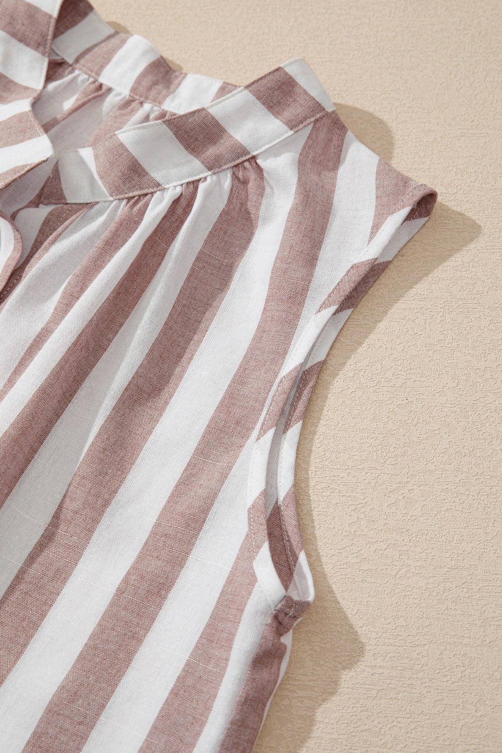 Stripe Button Down Sleeveless Shirt - Image 6