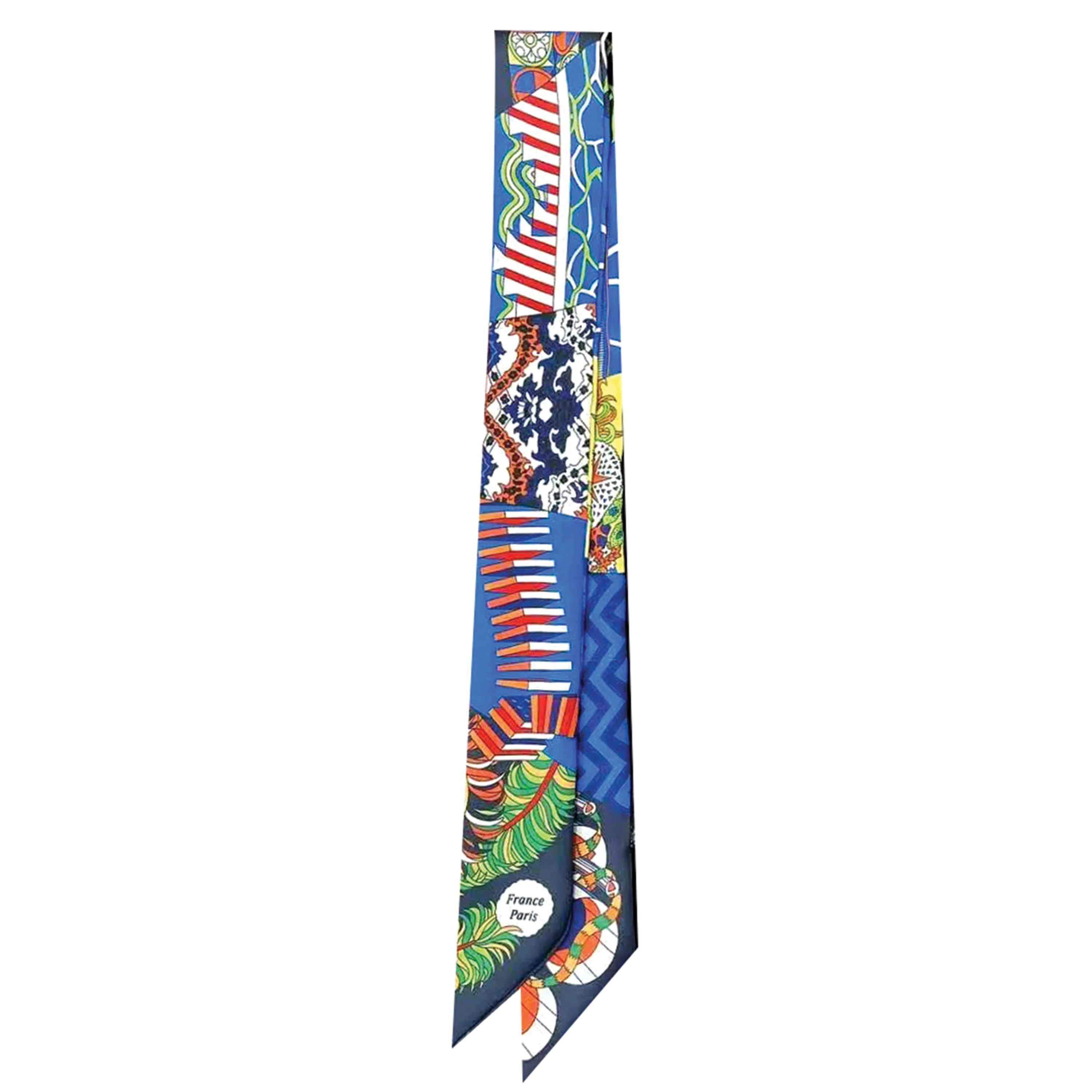 Stripe Collage Skinny Scarf - Image 5