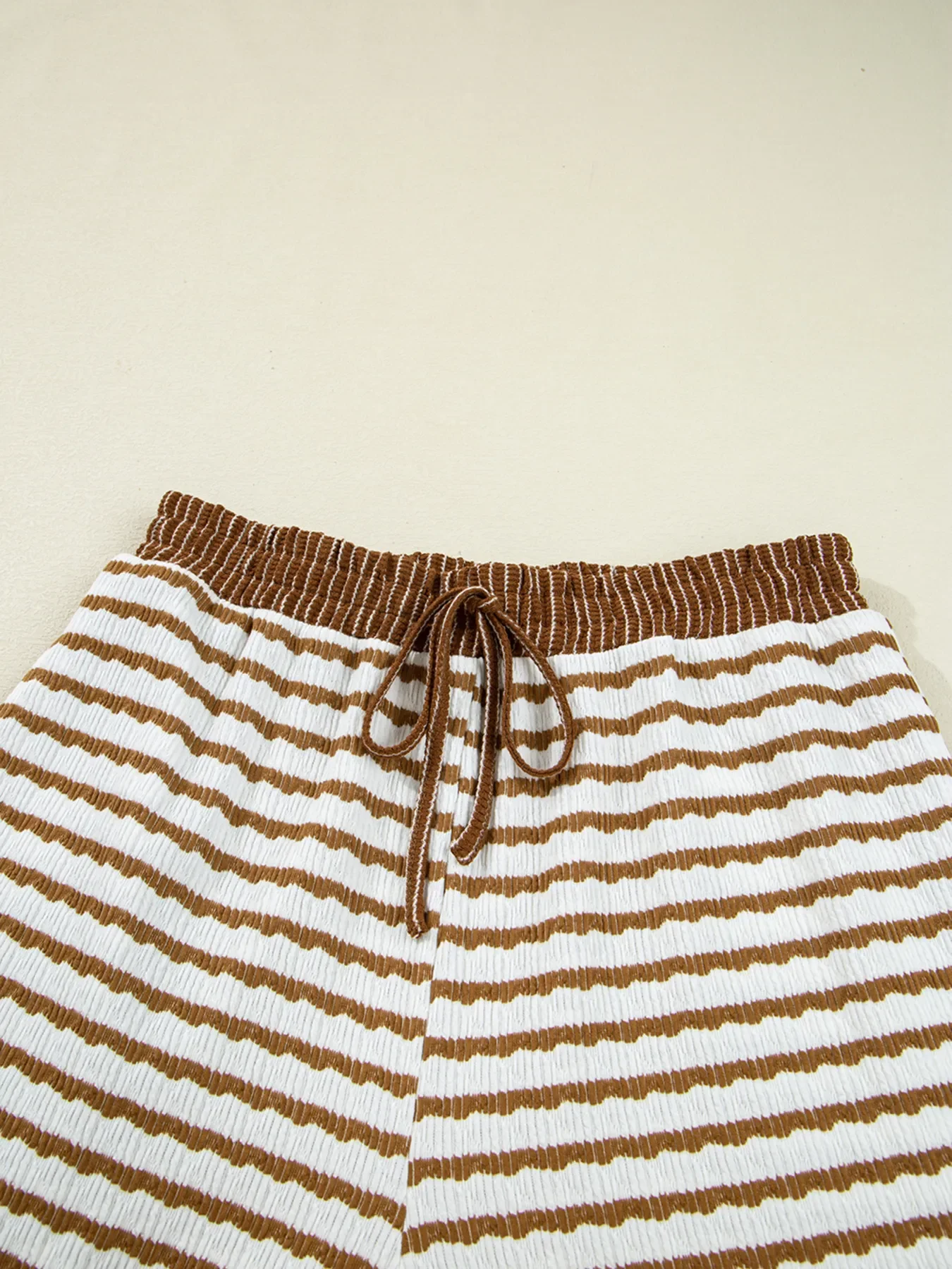 Stripe Collared Top and Drawstring Pant Set - Image 10