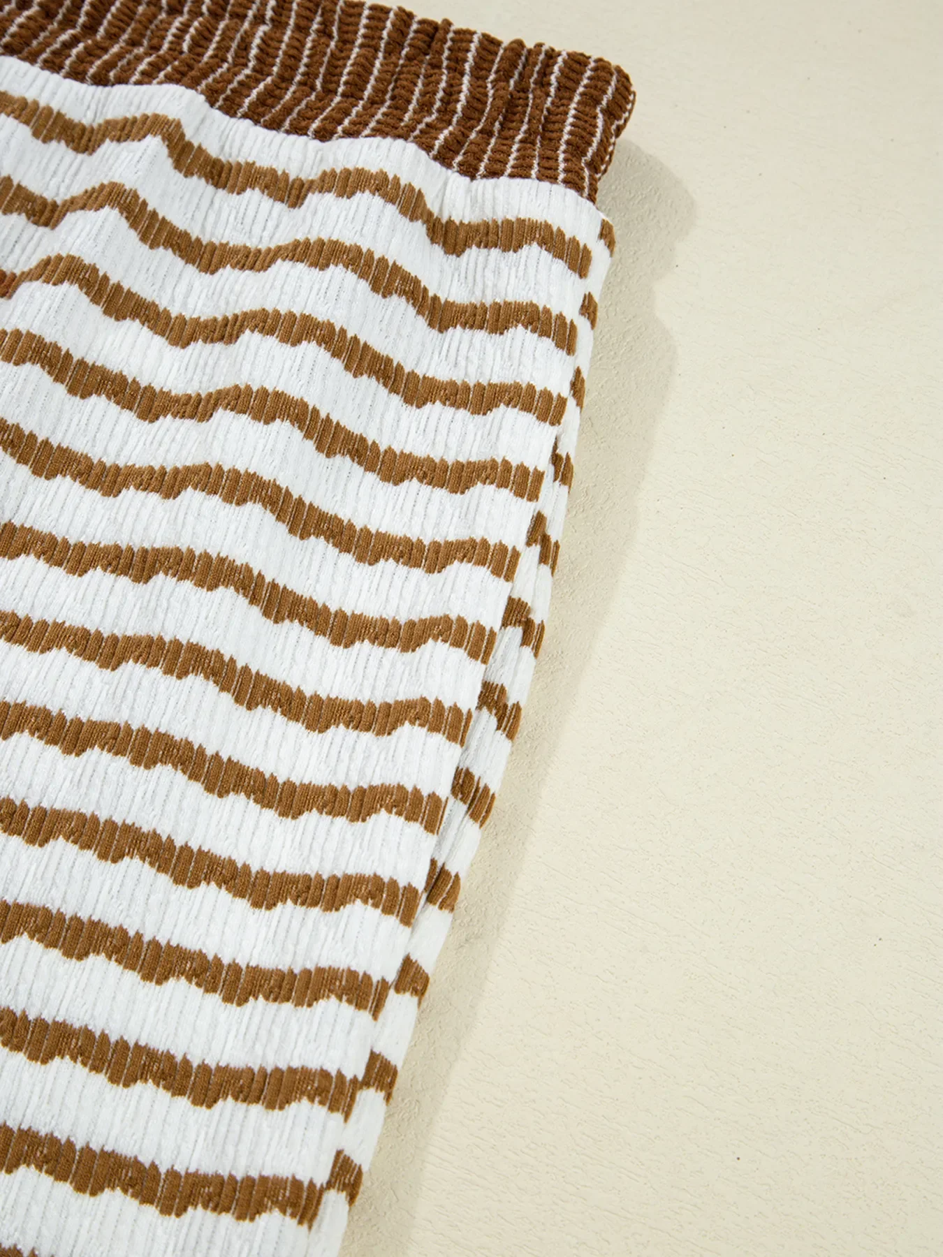 Stripe Collared Top and Drawstring Pant Set - Image 16