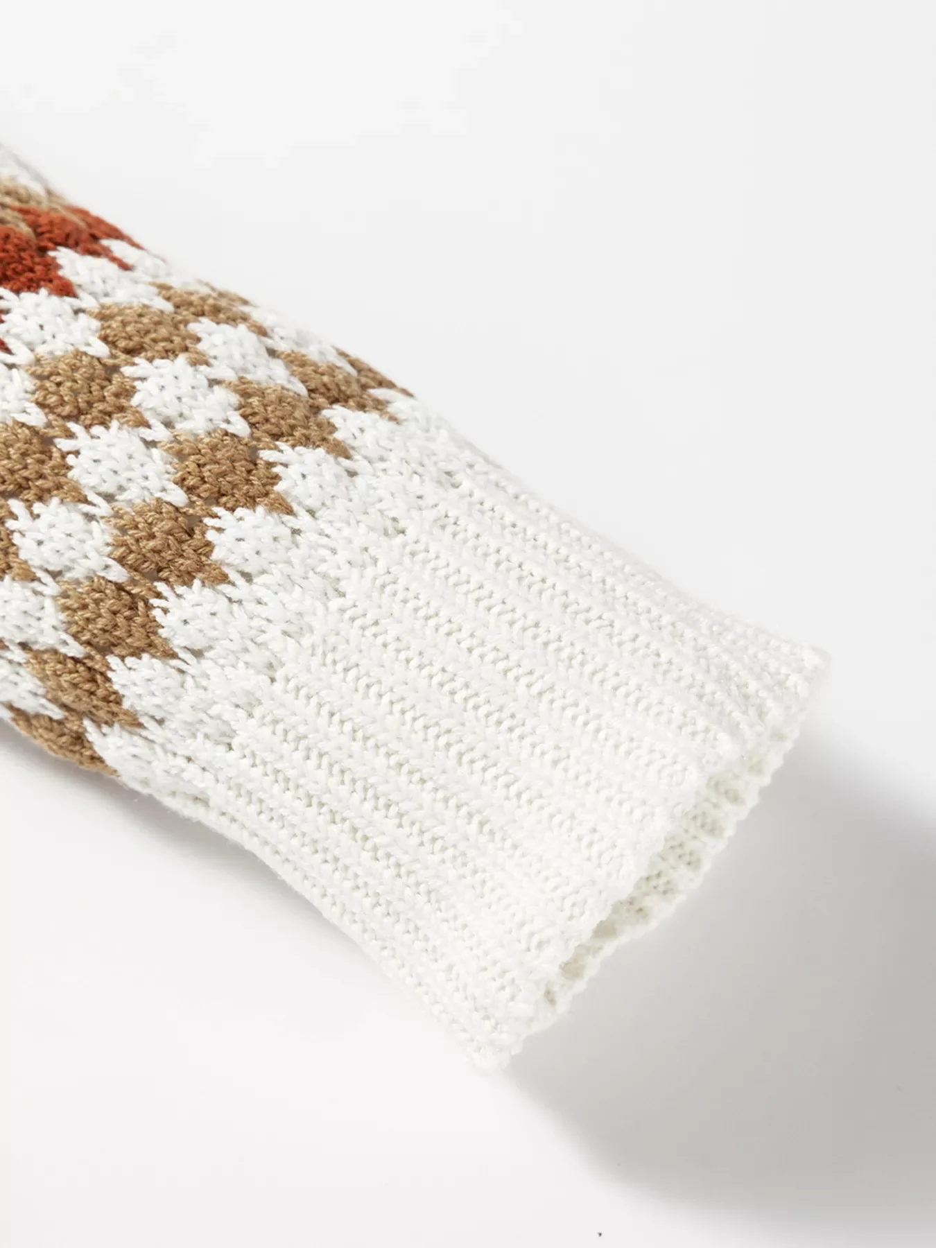 Stripe Eyelet Patterned Drop Shoulder Sweater - Image 9