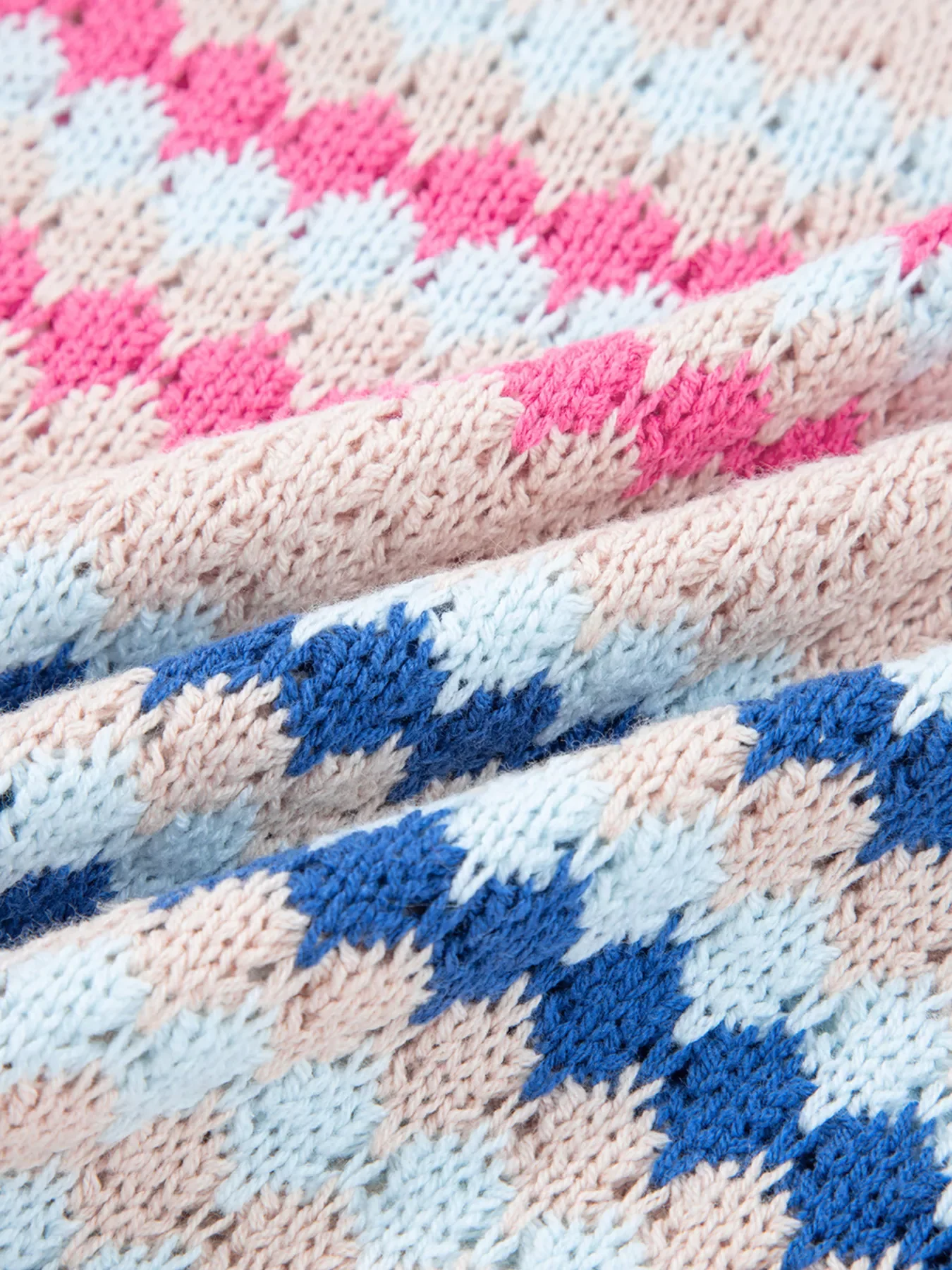 Stripe Eyelet Patterned Drop Shoulder Sweater - Image 11