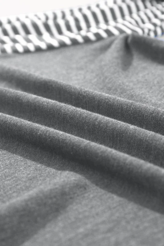 Stripe Patchwork Raglan Long Sleeve Top - Image 56