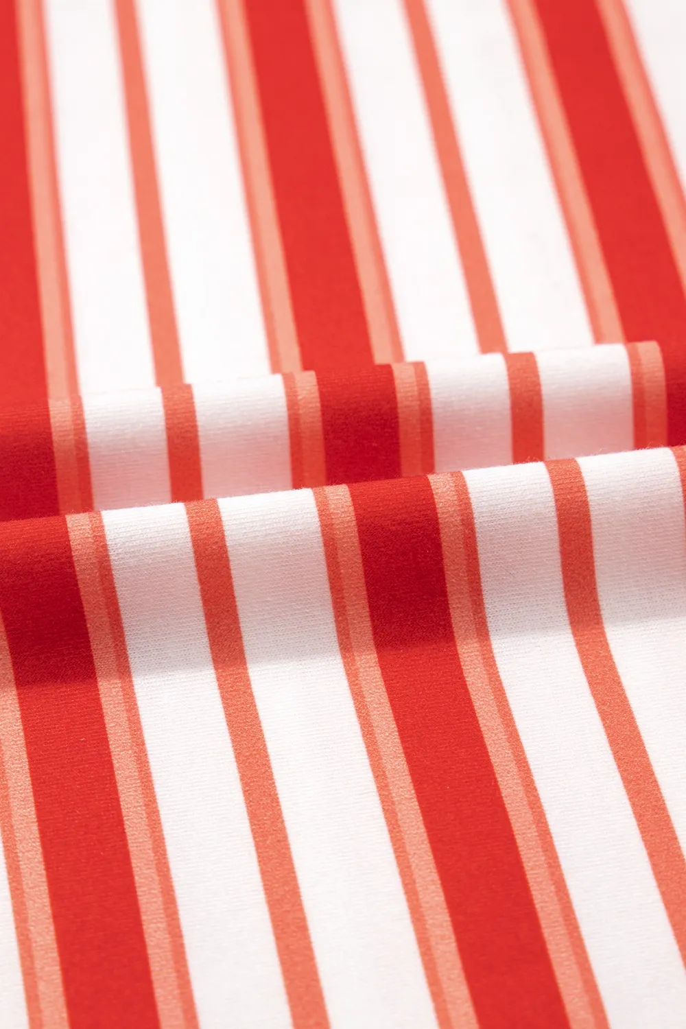 Stripe Print Contrast Collar Raglan Sleeve T Shirt - Image 11
