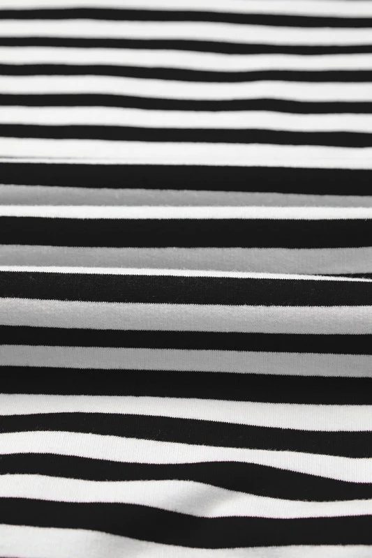 Stripe Reverse Seam Drop Shoulder Top - Image 25
