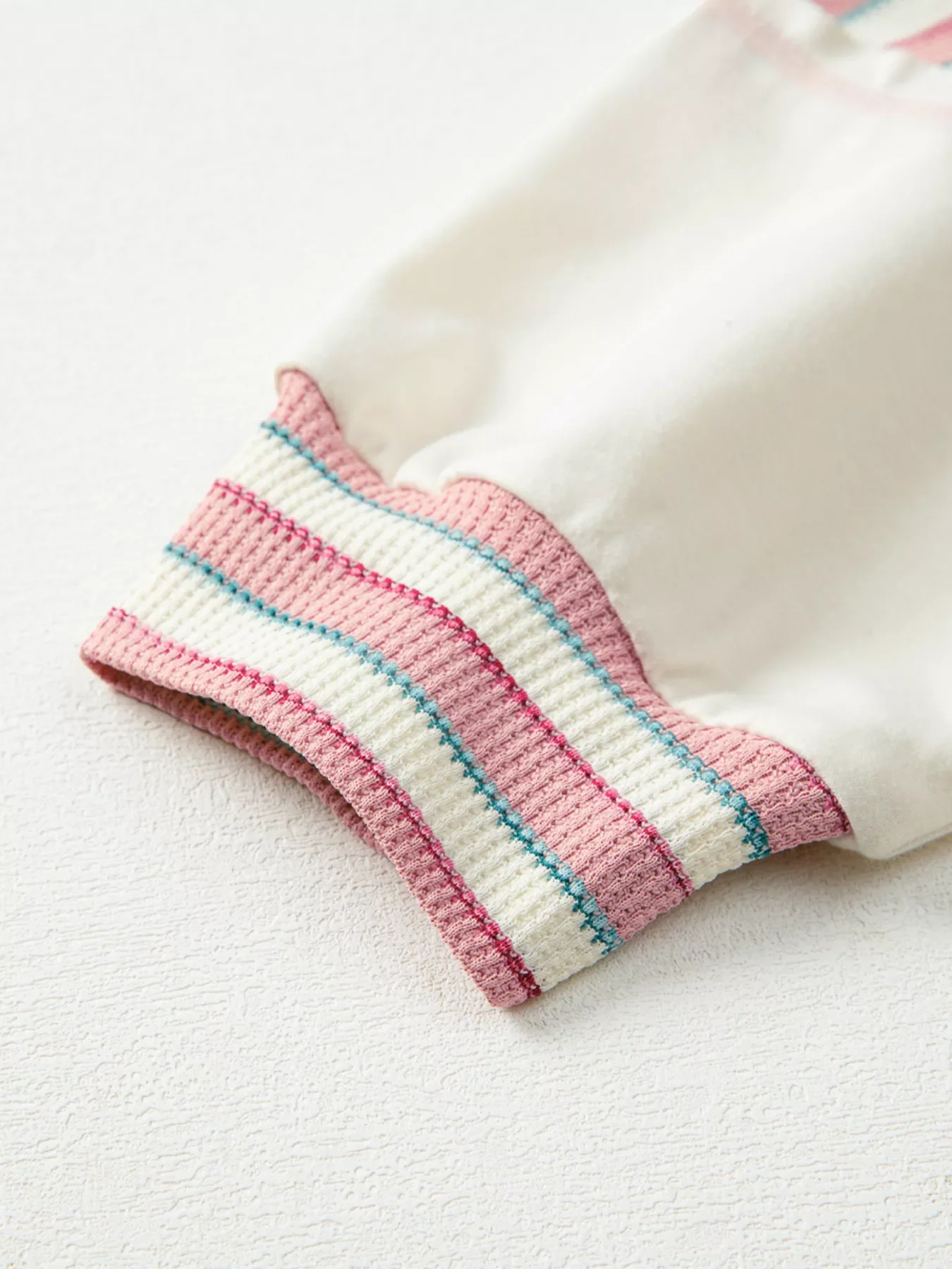 Stripe Stitched Detail Color Block Patchwork Oversized Top - Image 10