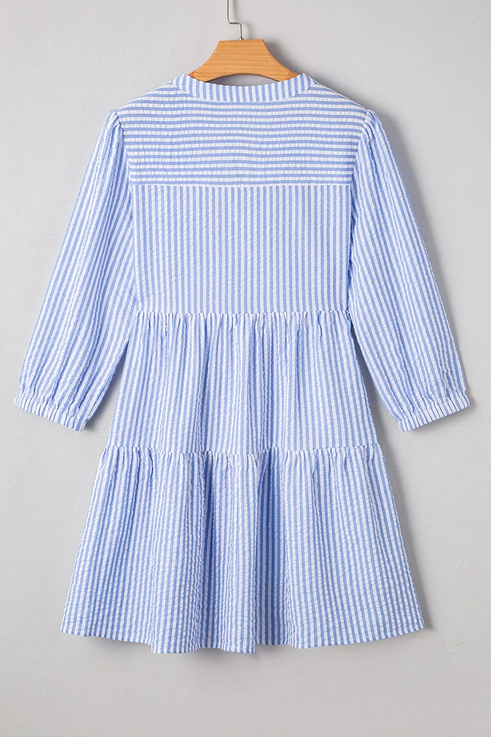 Stripe Tiered Shift Dress with Pockets - Image 7