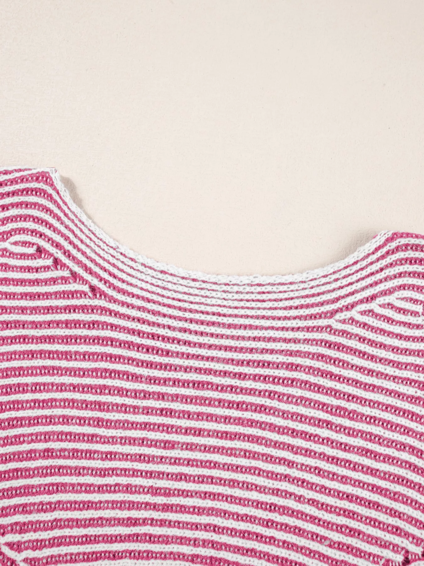 Striped Boat Neck Casual Sweater - Image 9