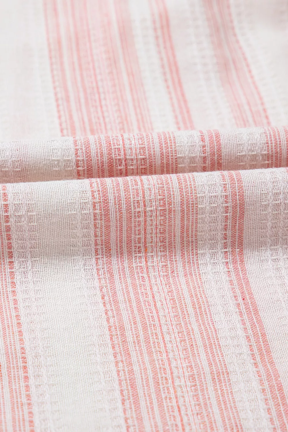Striped Button Detail Short Sleeve Blouse - Image 9