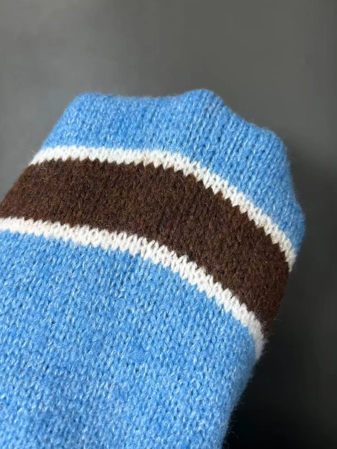 Striped Button Detail Sweater - Image 7