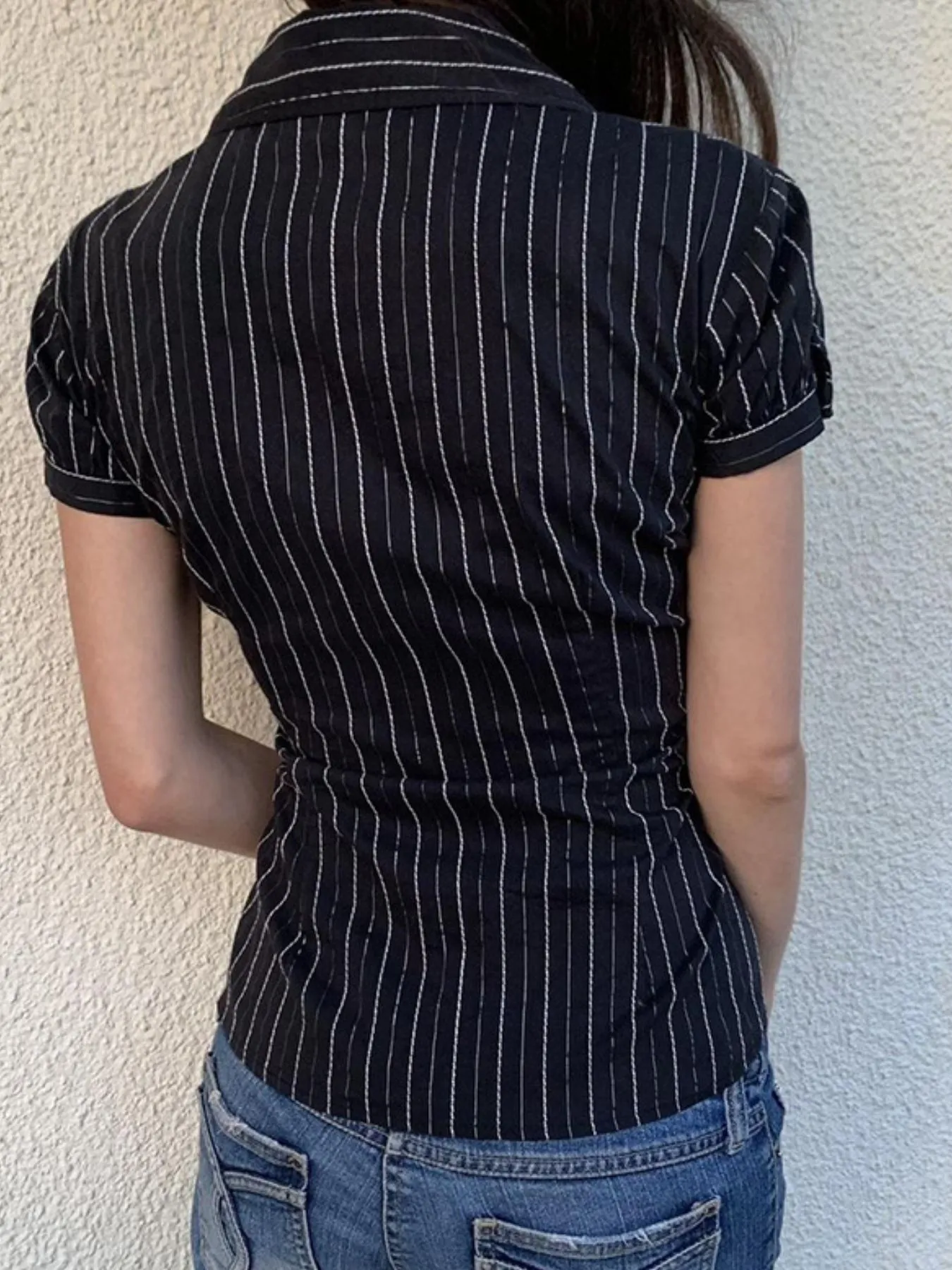 Striped Button-Down Collared Neck Shirt - Image 15