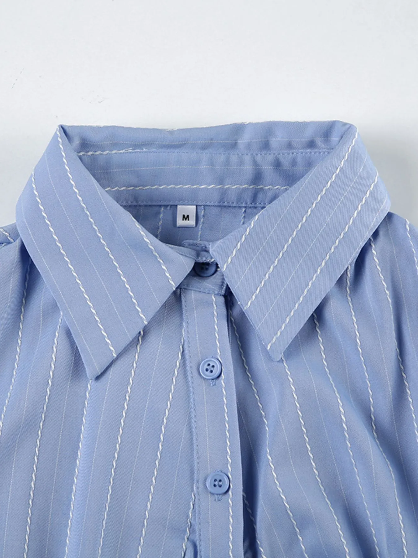 Striped Button-Down Collared Neck Shirt - Image 24