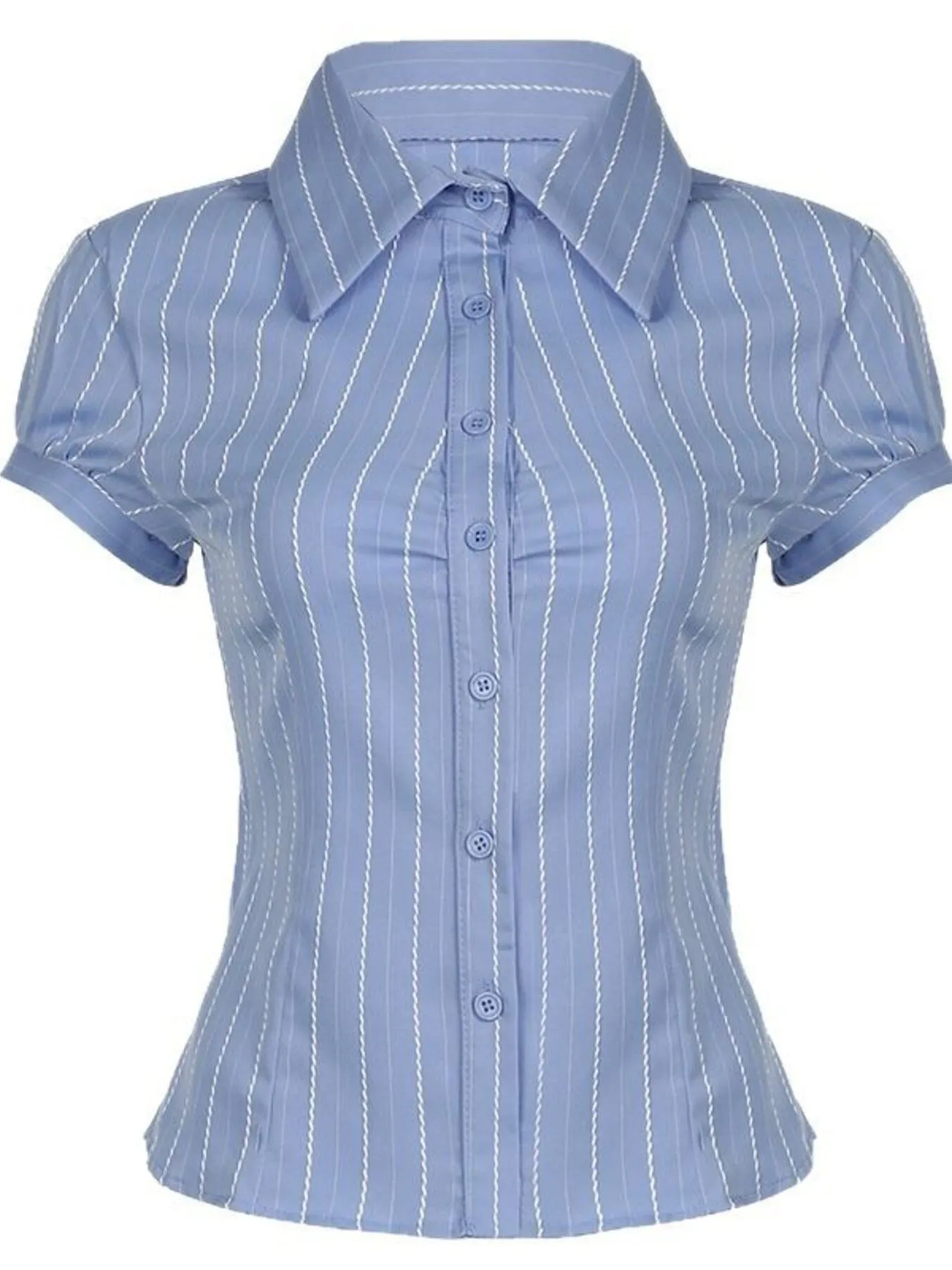 Striped Button-Down Collared Neck Shirt - Image 6
