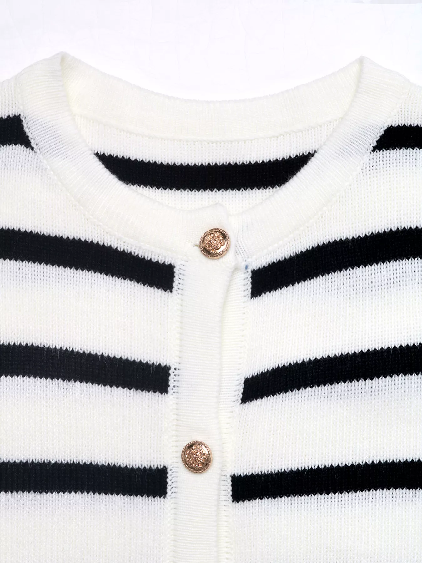 Striped Button-Front Cardigan - Image 7