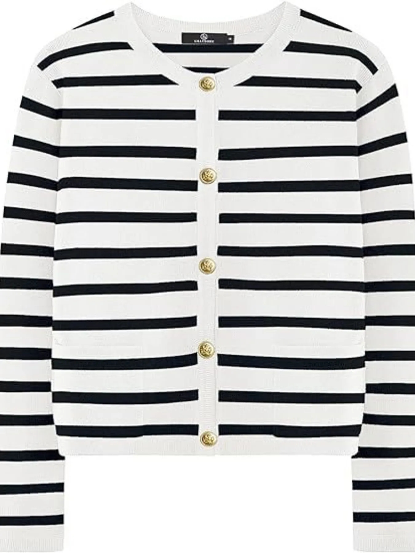 Striped Button-Up Cardigan - Image 3