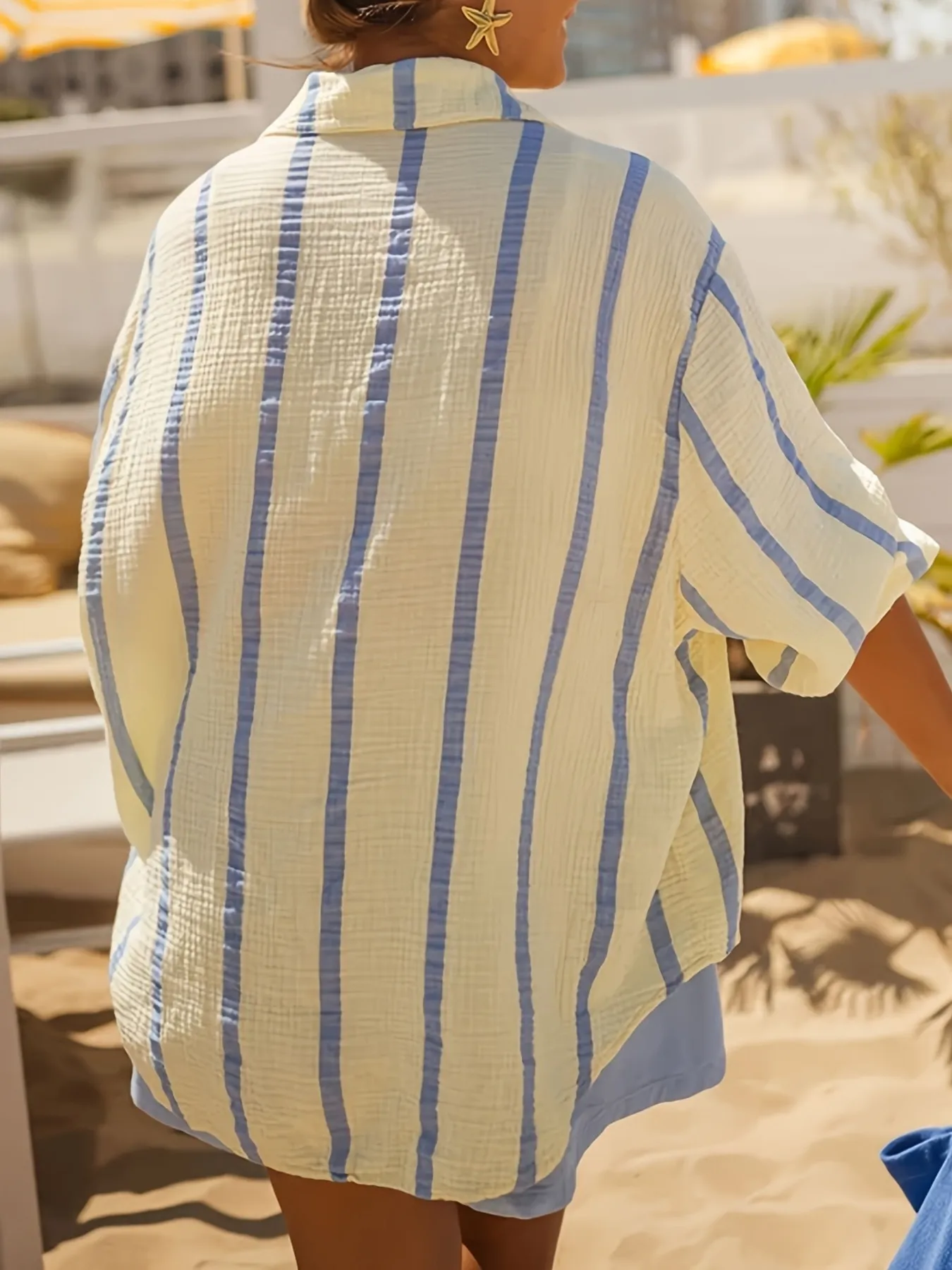 Striped Button Up Long Sleeve Shirt - Image 3