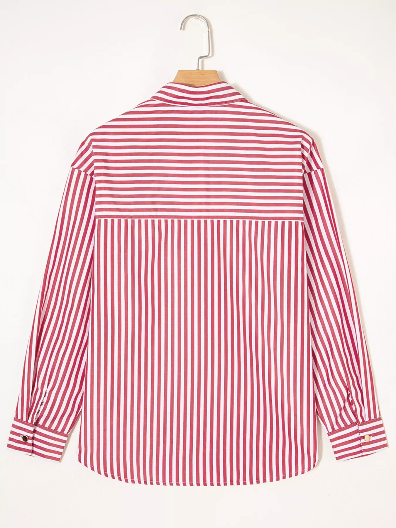 Striped Button-Up Long Sleeve Shirt - Image 5