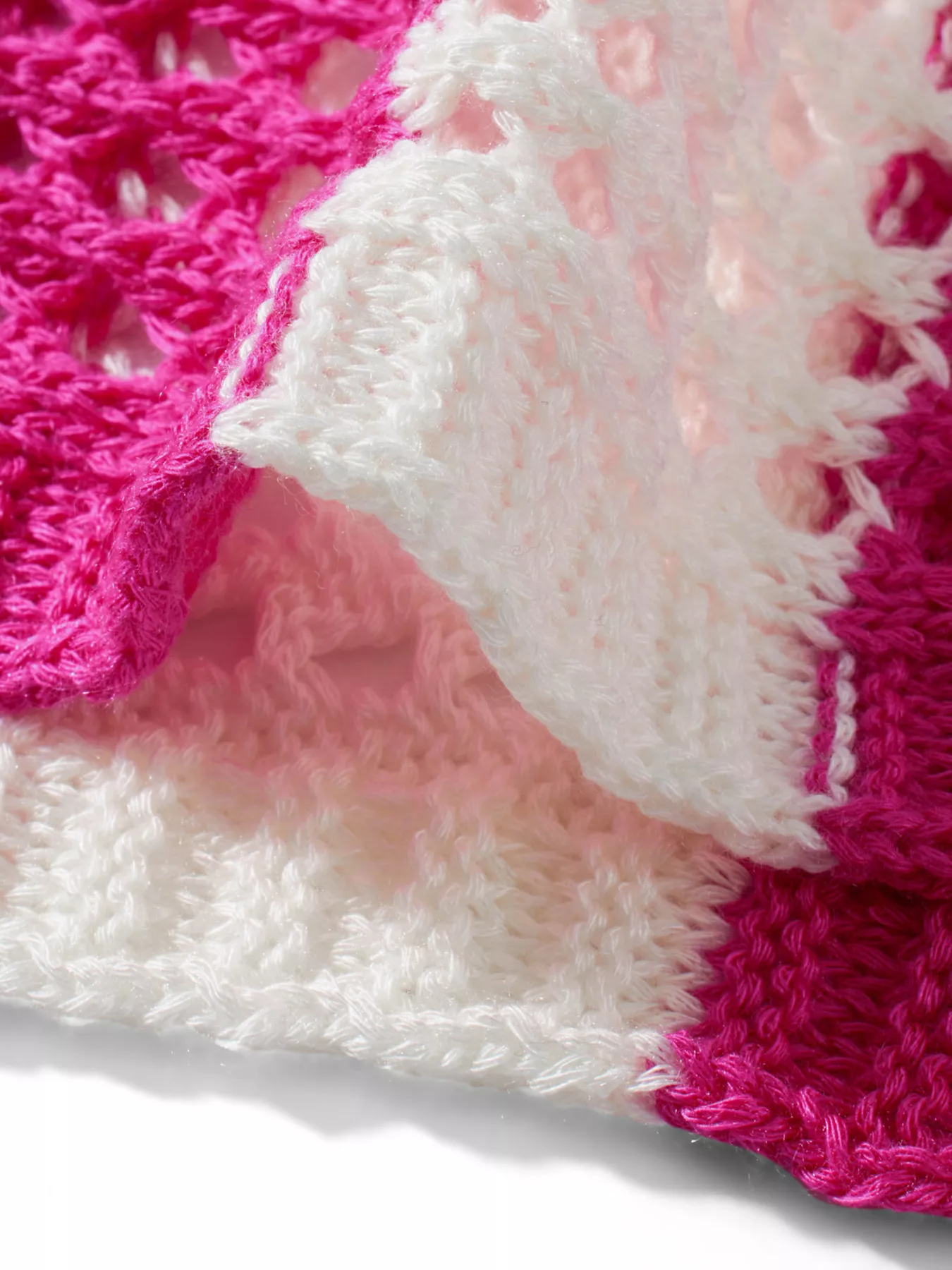 Striped Crochet Knit Shirt and Pants Set - Image 12