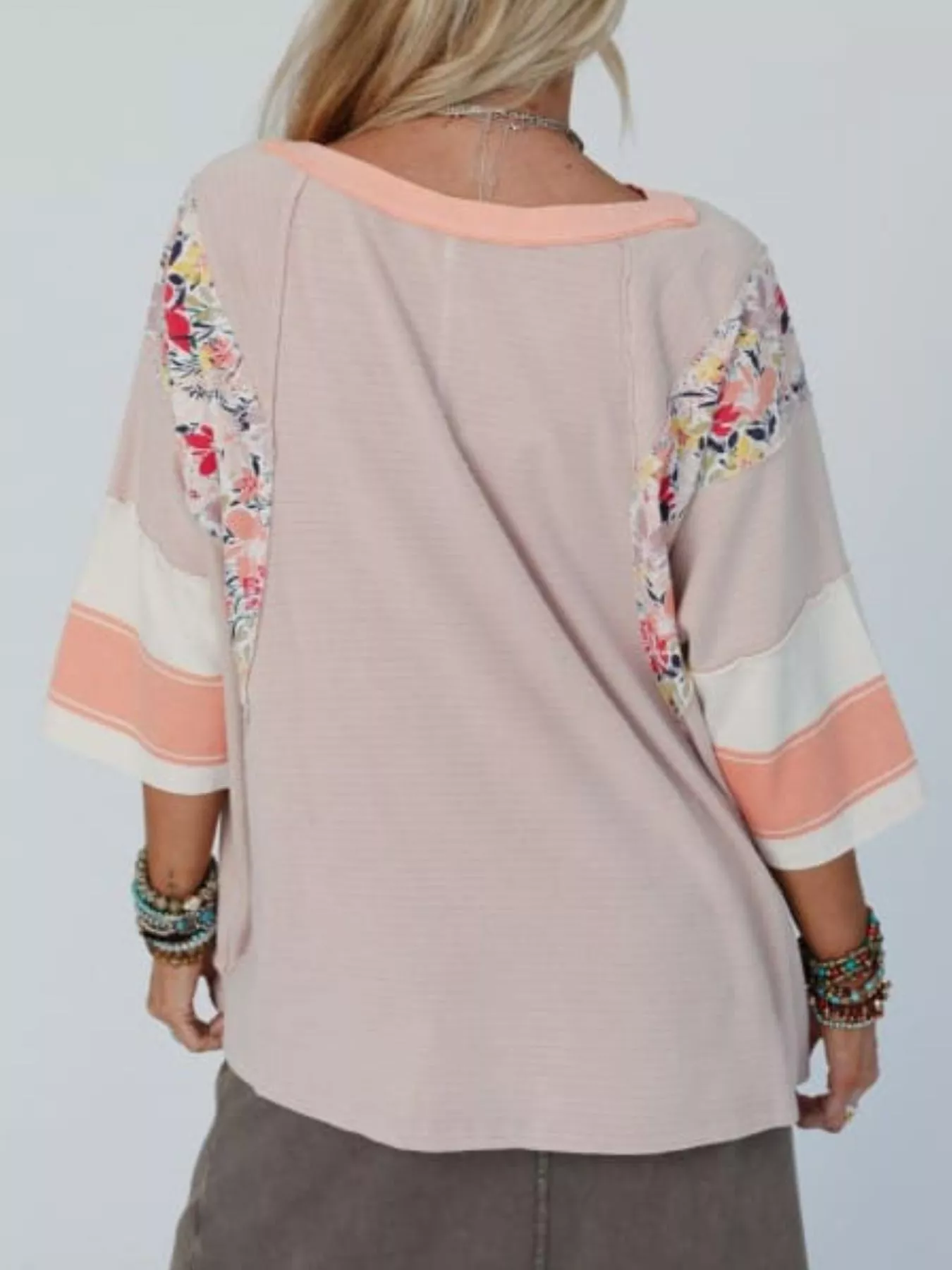Striped Floral Long Sleeve T-Shirt - Image 22