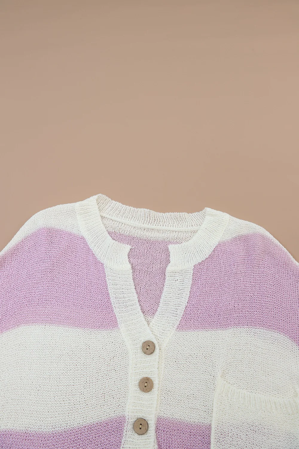 Striped Half Button Ribbed Sweater - Image 6