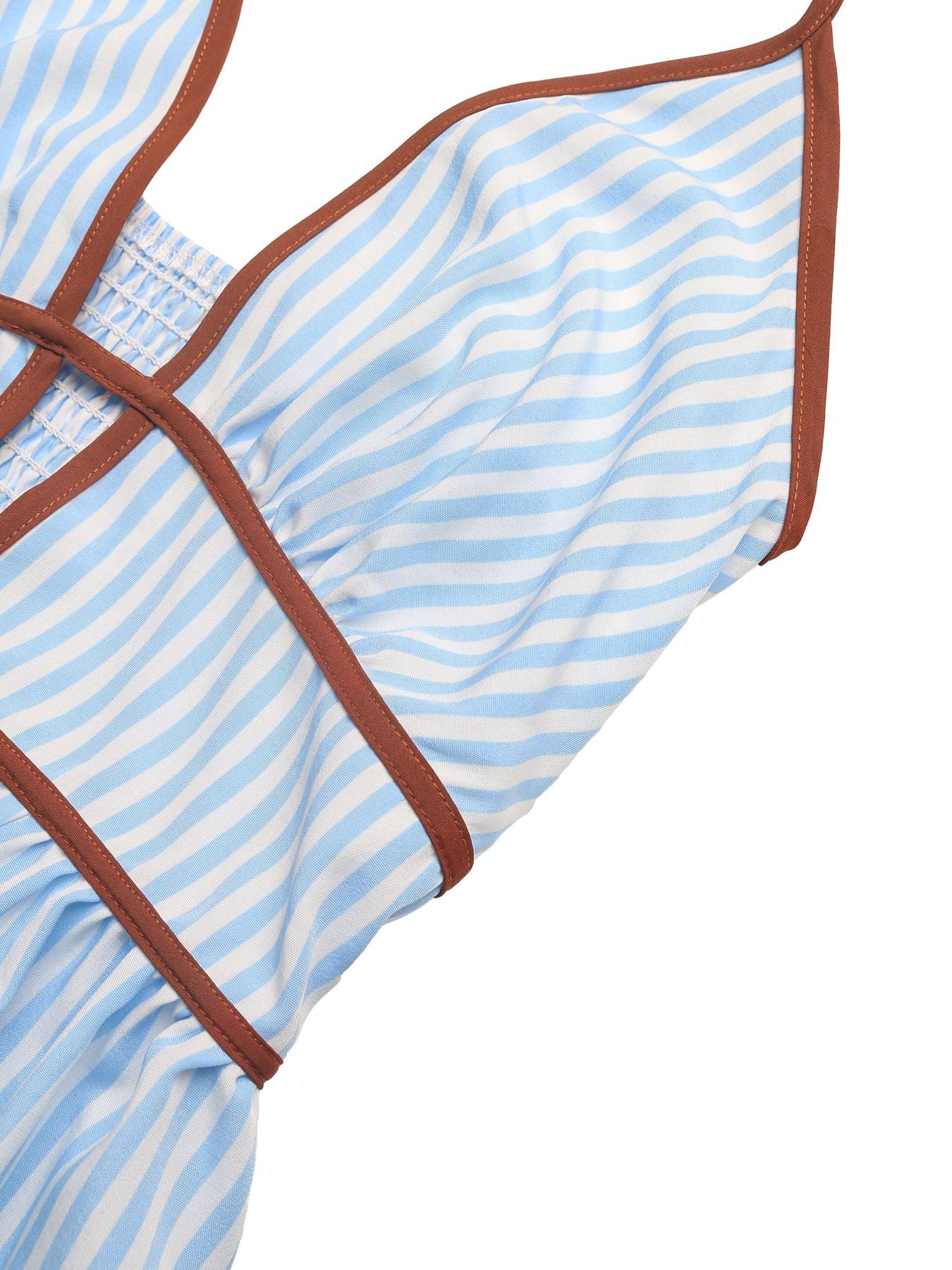 Striped Halter Neck Maxi Dress - Image 8