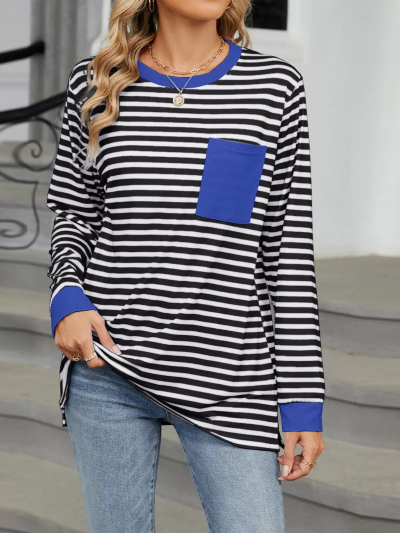 Striped Long Sleeve T-Shirt - Image 3
