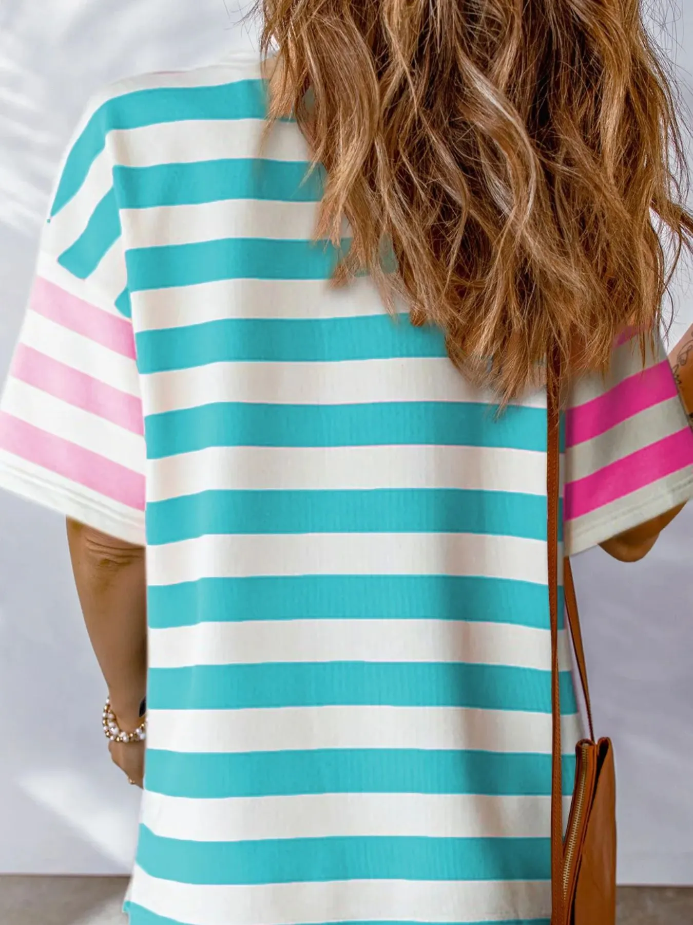 Striped Oversized Short Sleeve T-Shirt - Image 14