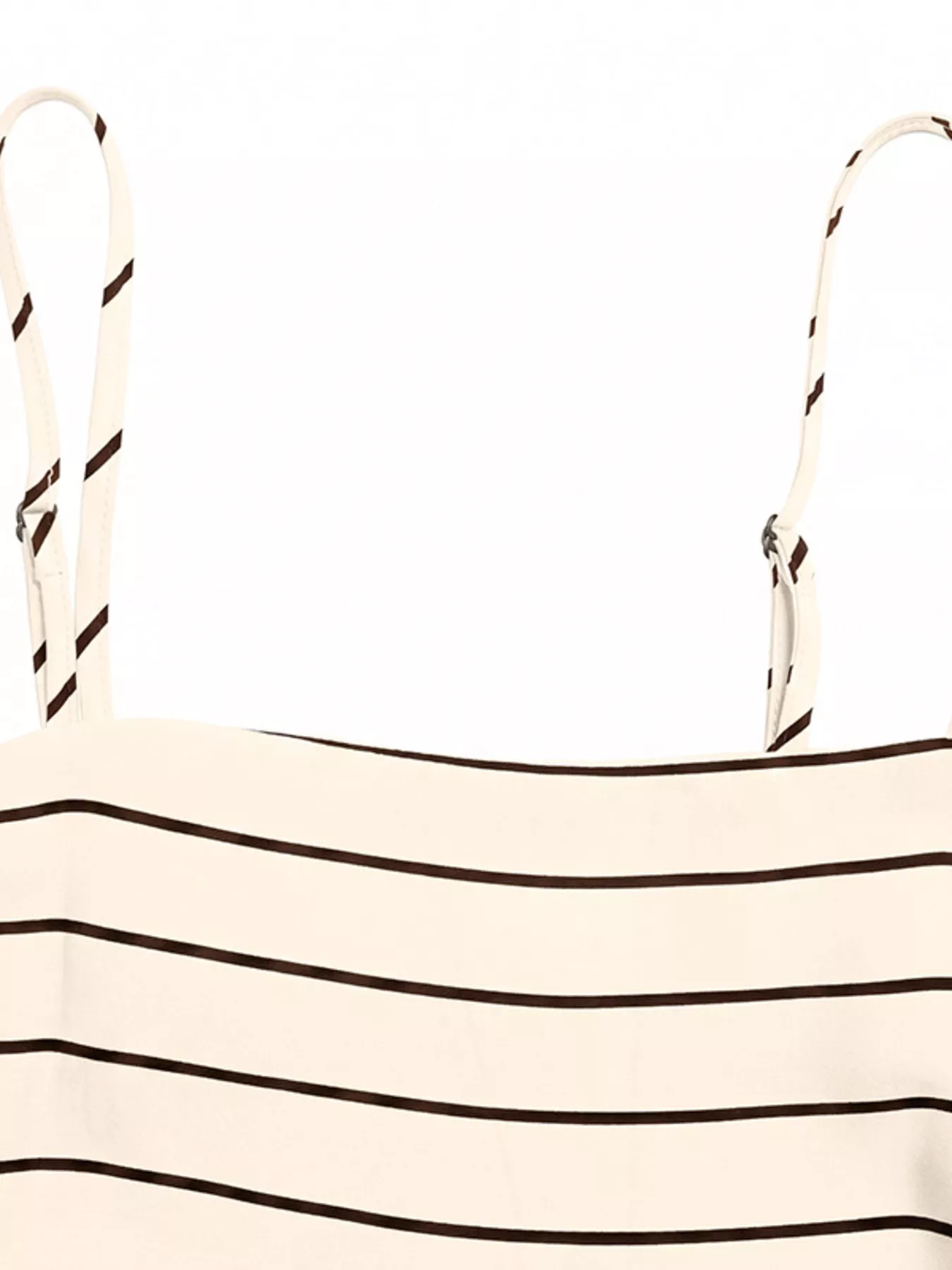 Striped Print Spaghetti Strap Maxi Dress - Image 7