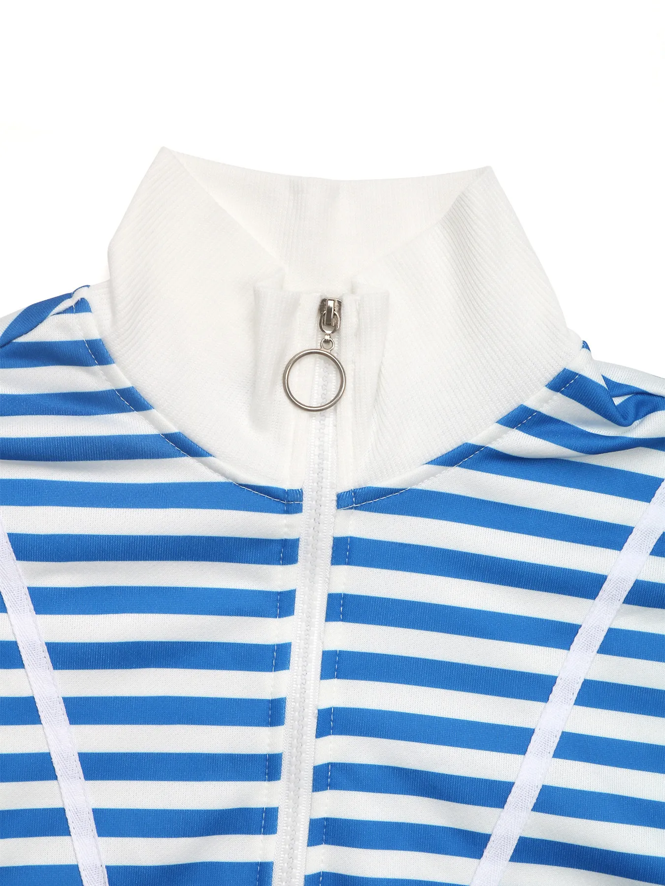 Striped Quarter Zip Long Sleeve Hoodie - Image 6