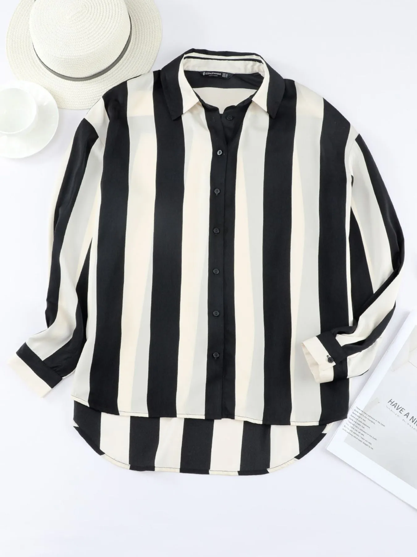 Striped Relaxed Button Up Shirt - Image 17