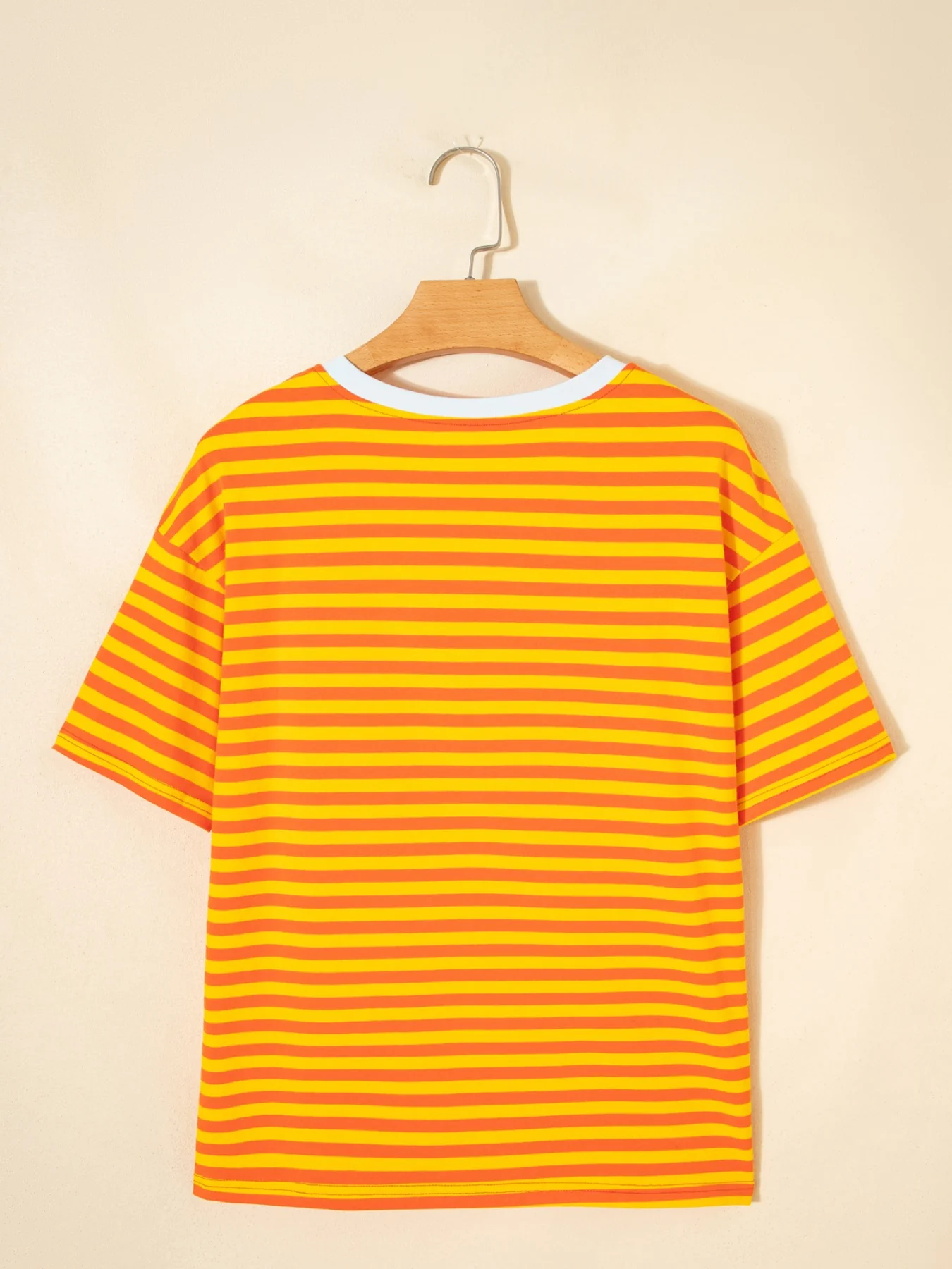 Striped Round Neck Casual T-Shirt - Image 3