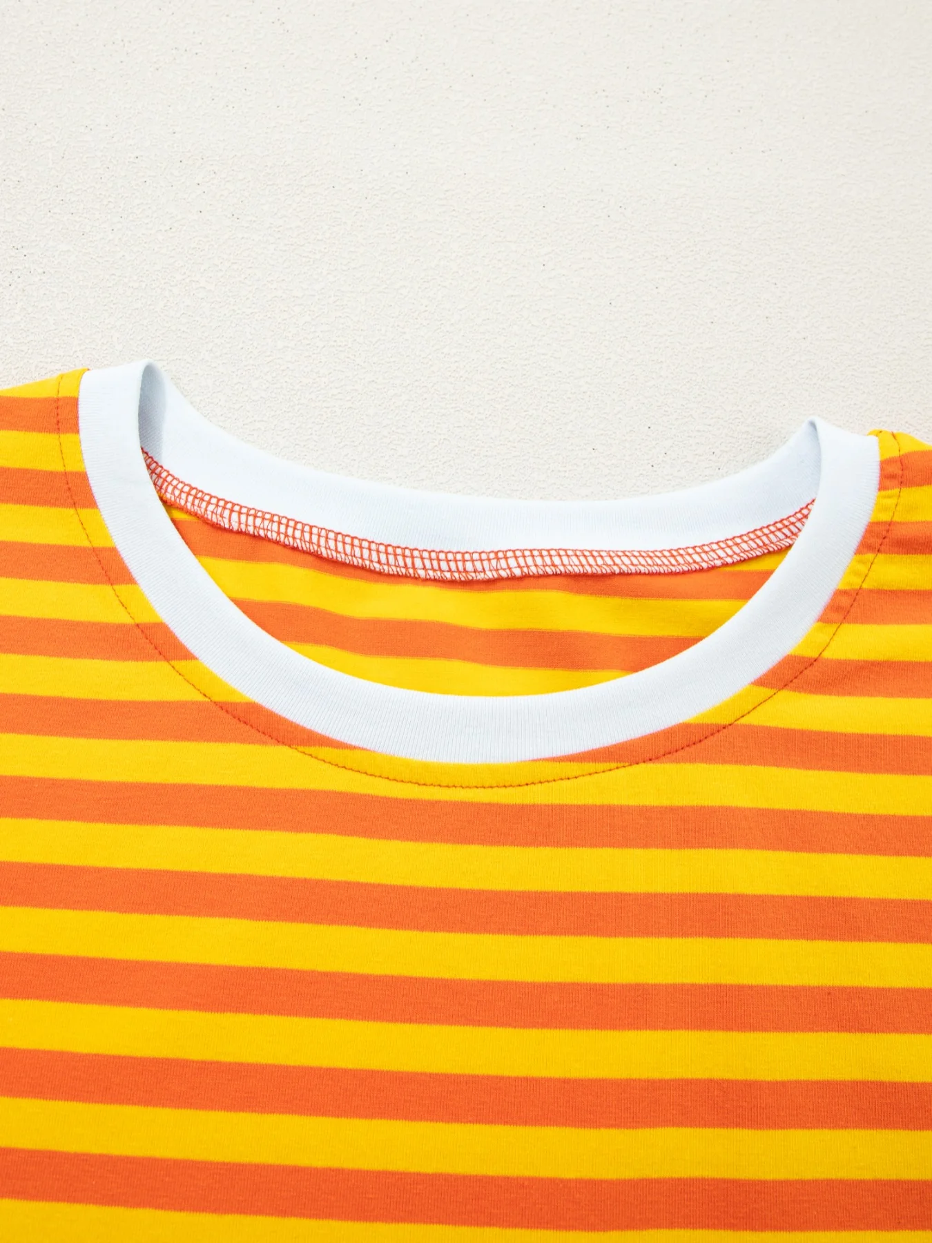 Striped Round Neck Casual T-Shirt - Image 4