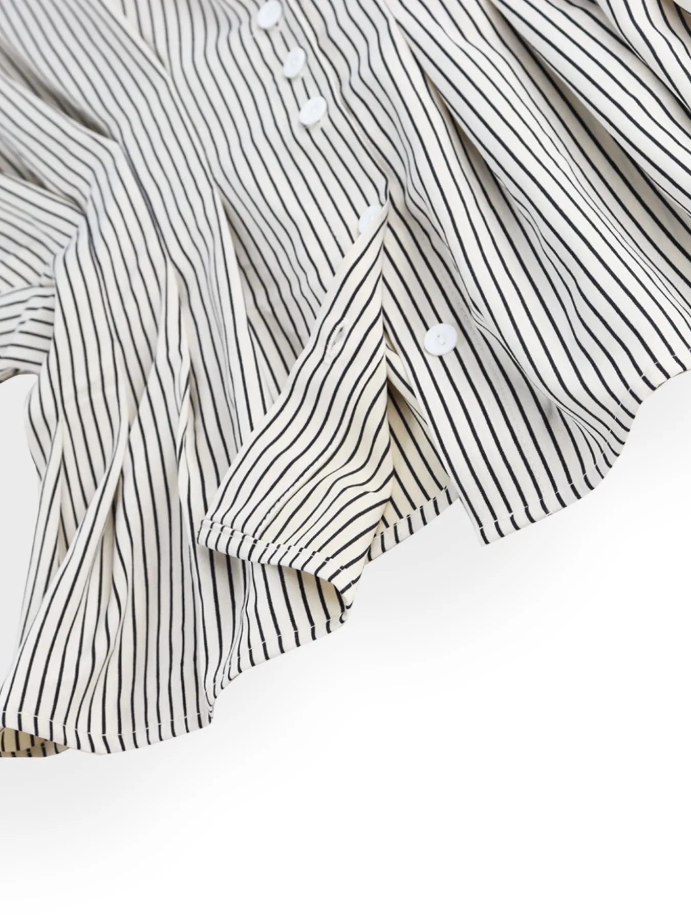 Striped Short Sleeve Button-Up Shirt - Image 8