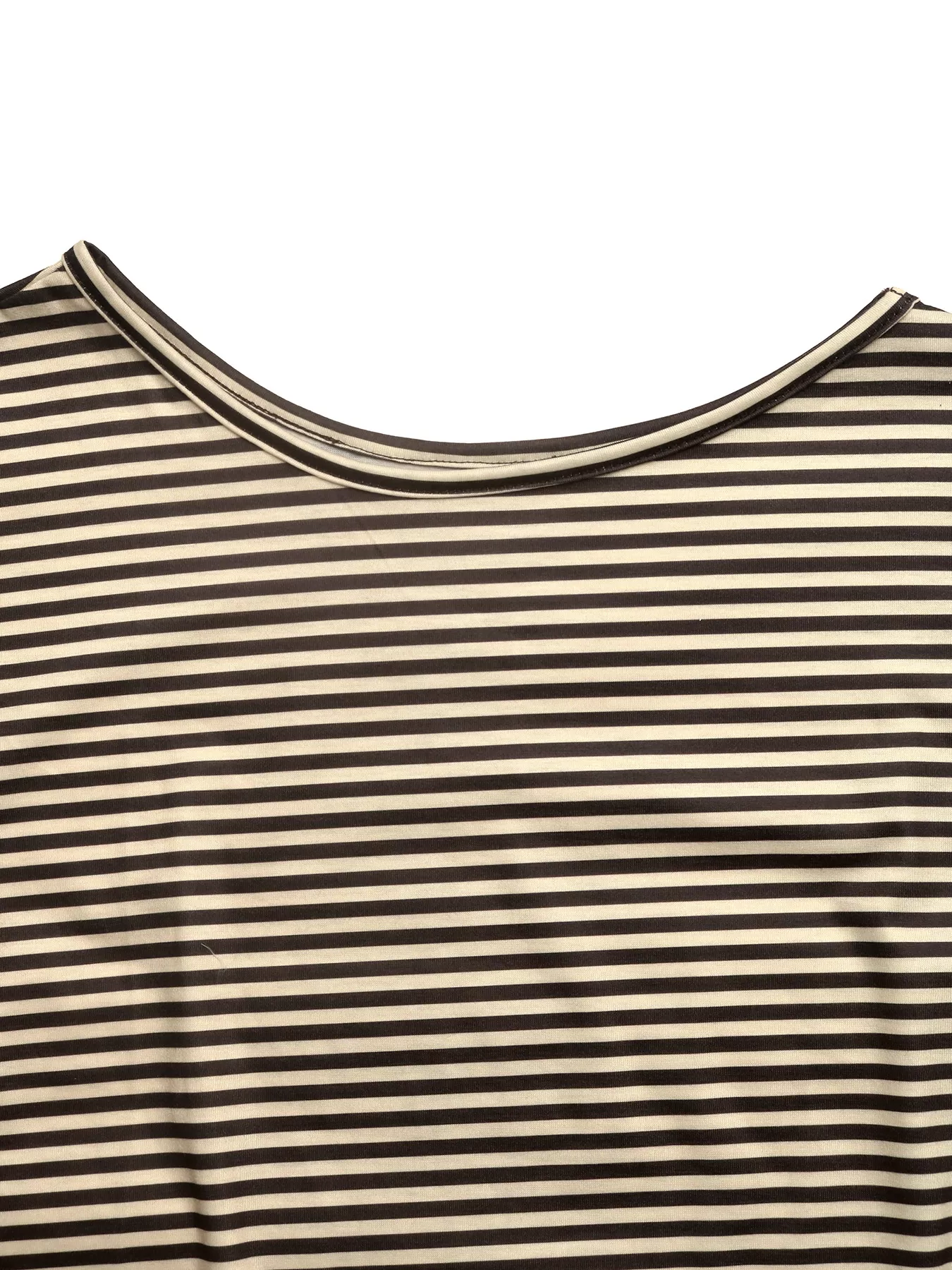 Striped Single Shoulder T-Shirt - Image 5