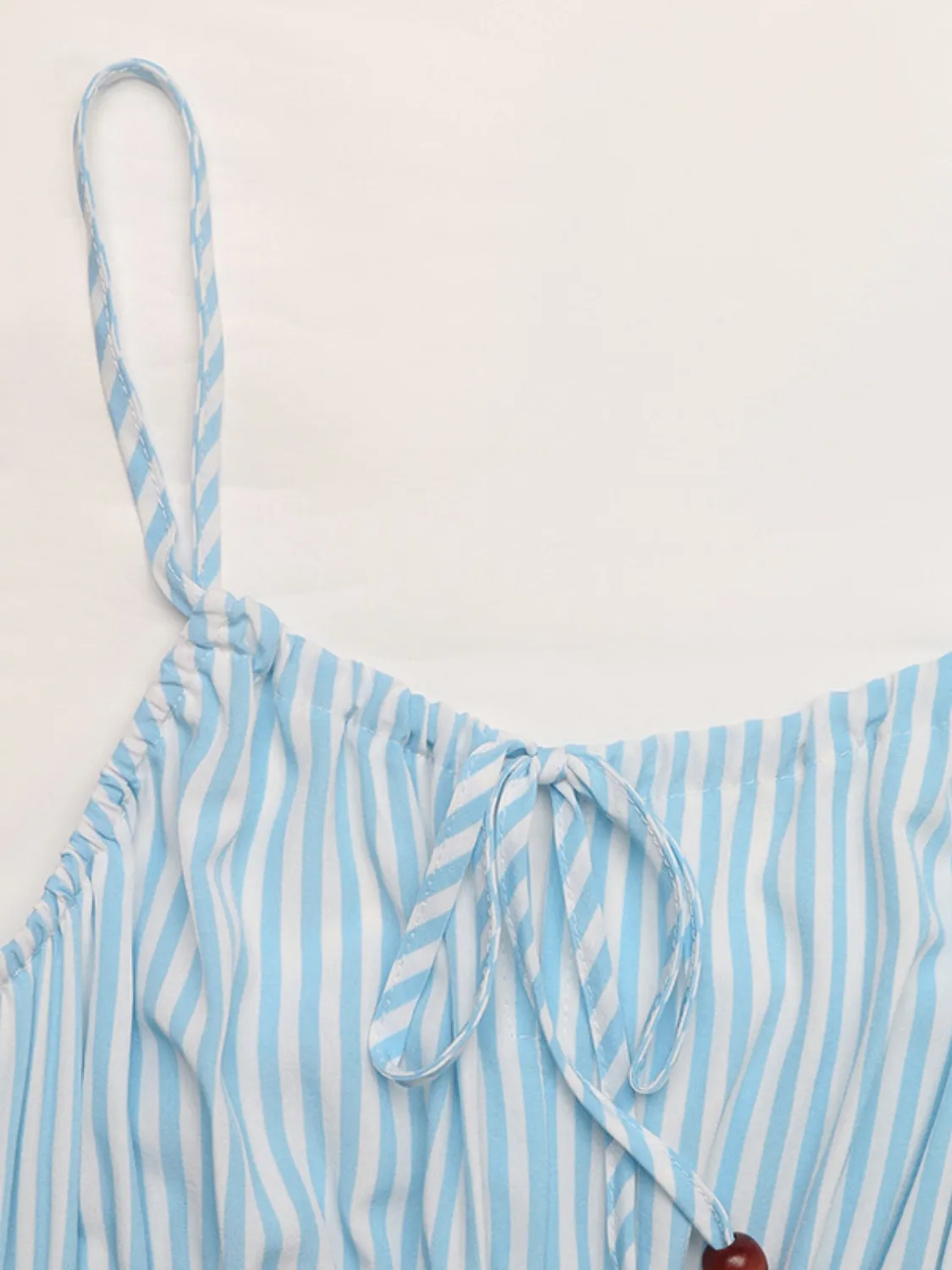 Striped Spaghetti Strap Midi Dress - Image 7
