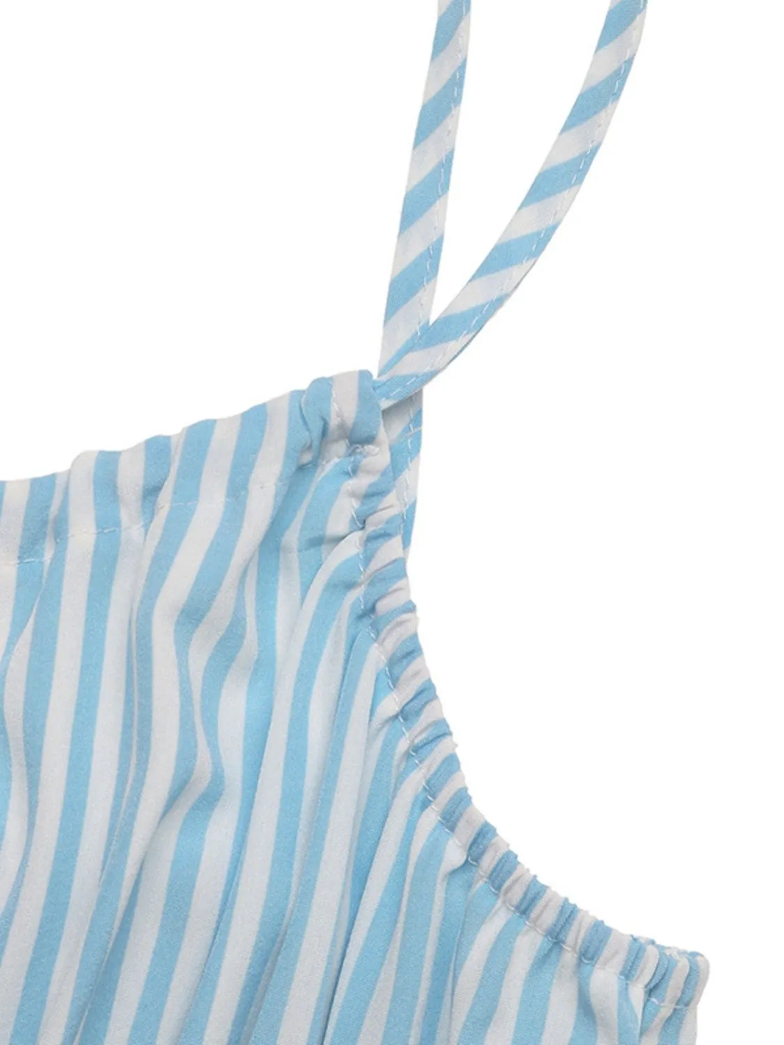 Striped Spaghetti Strap Midi Dress - Image 8